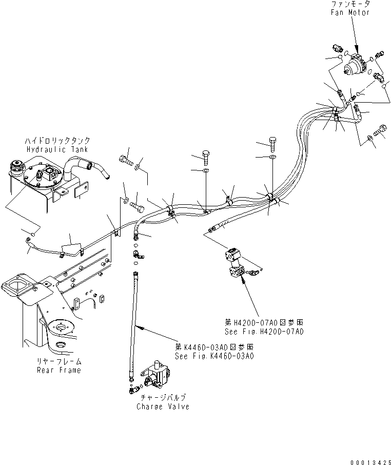 Wheel Loaders Komatsu / WA150-5-TK S/N 65001-UP(wa150-8r) / FAN DRIVE PIPING(180080 : H2260-02A0)