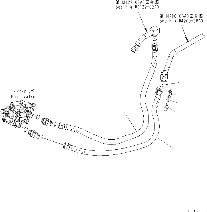 Wheel Loaders Komatsu / WA150-5-TK S/N 65001-UP(wa150-8r) / HYDRAULIC PIPING(180100 : H4200-01A0)