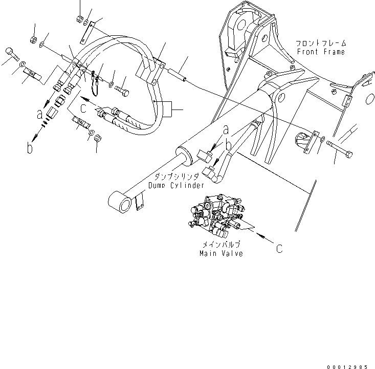Wheel Loaders Komatsu / WA150-5-TK S/N 65001-UP(wa150-8r) / HYDRAULIC PIPING (DUMP CYLINDER PIPING)(180120 : H4200-03A0)
