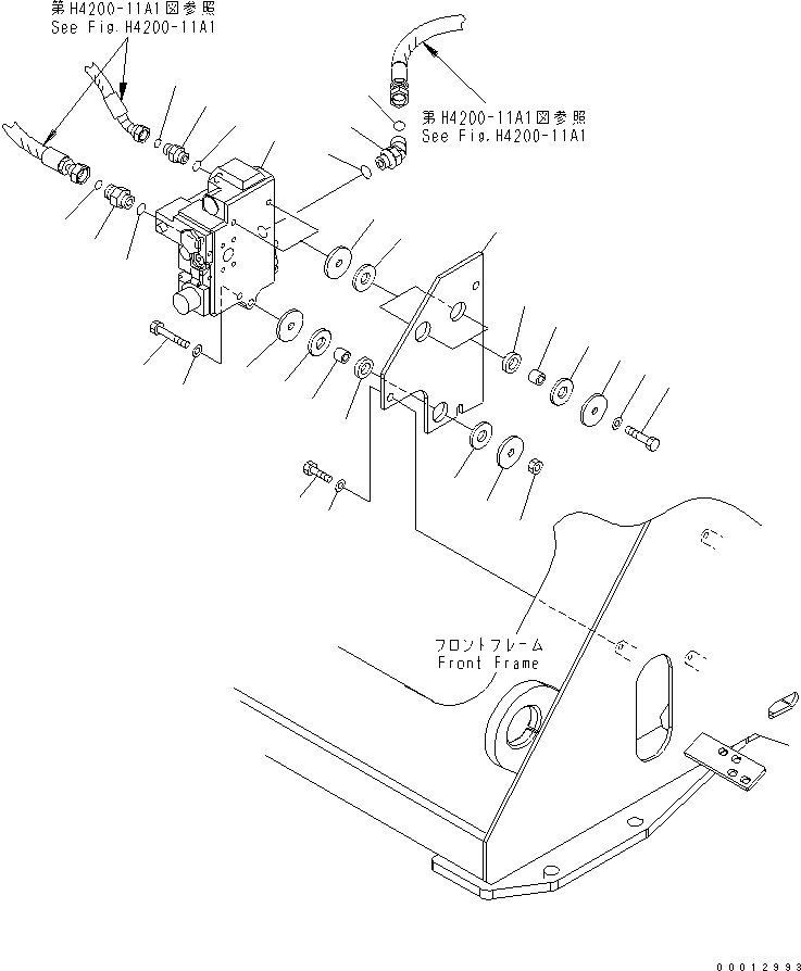 Wheel Loaders Komatsu / WA150-5-TK S/N 65001-UP(wa150-8r) / HYDRAULIC PIPING (E.C.S.S VALVE)(180190 : H4200-10A0)