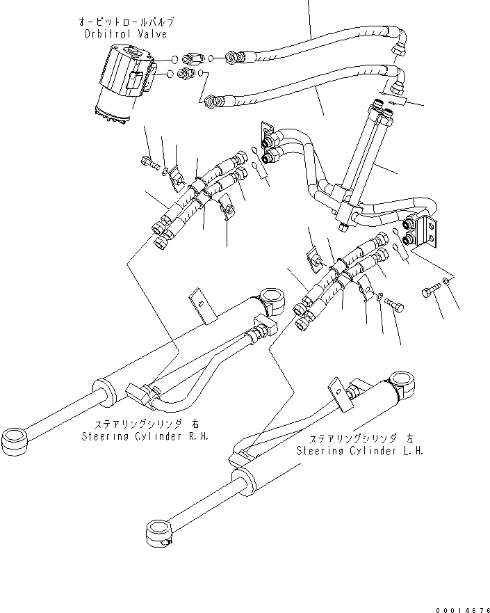 Wheel Loaders Komatsu / WA150-5-TK S/N 65001-UP(wa150-8r) / STEERING LINE(180250 : H4410-01A0)