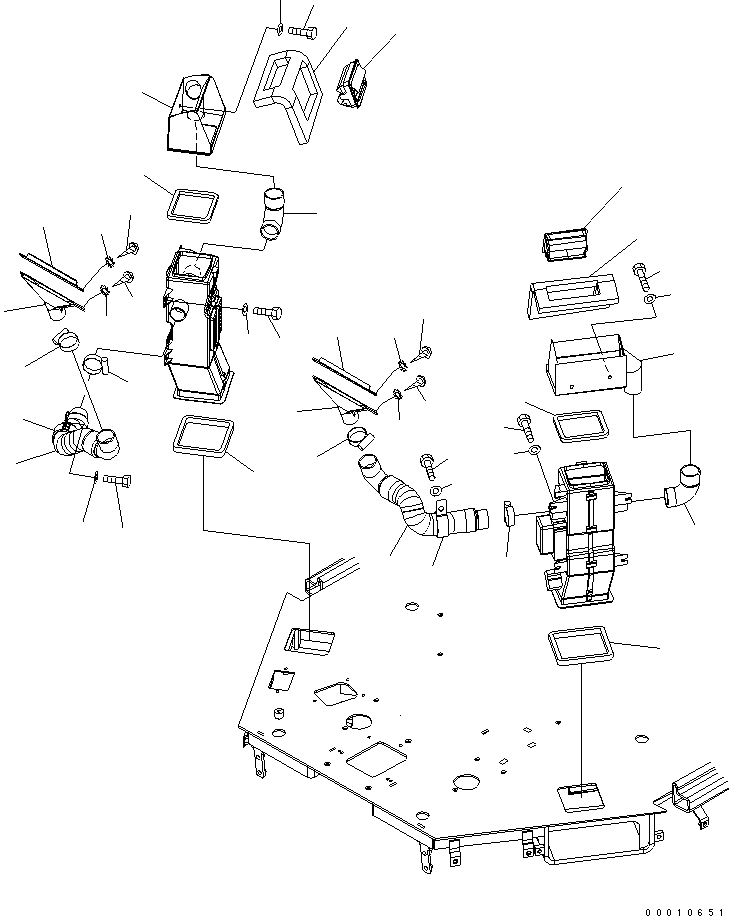 Wheel Loaders Komatsu / WA150-5-TK S/N 65001-UP(wa150-8r) / AIR CONDTIONER DUCT (FRONT DUCT)(240020 : K0210-02A0)
