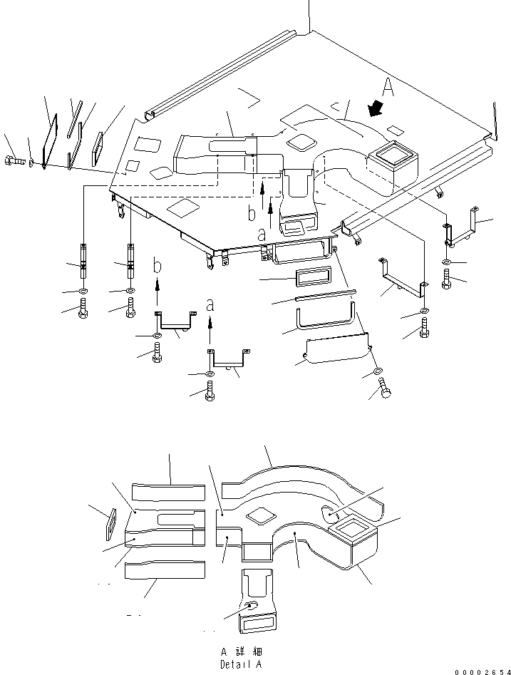 Wheel Loaders Komatsu / WA150-5-TK S/N 65001-UP(wa150-8r) / AIR CONDTIONER DUCT (FLOOR DUCT)(240030 : K0210-03A0)