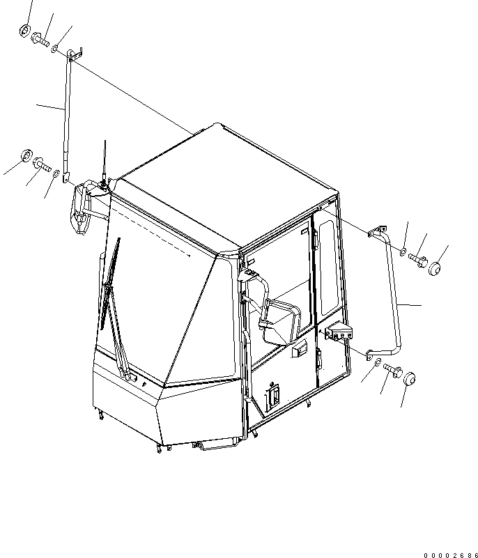 Wheel Loaders Komatsu / WA150-5-TK S/N 65001-UP(wa150-8r) / HAND RAIL(240340 : K0210-35A0)