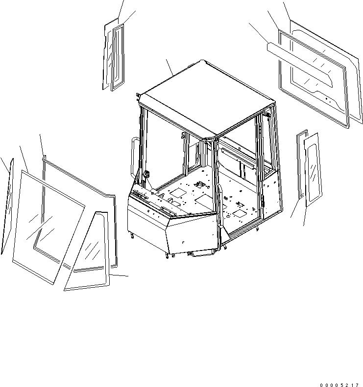 Wheel Loaders Komatsu / WA150-5-TK S/N 65001-UP(wa150-8r) / ROPS CAB (BODY¤ GLASS)(240360 : K0210-51A0)