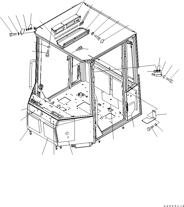 Wheel Loaders Komatsu / WA150-5-TK S/N 65001-UP(wa150-8r) / ROPS CAB (SHEET¤ COVER)(240390 : K0210-54A0)