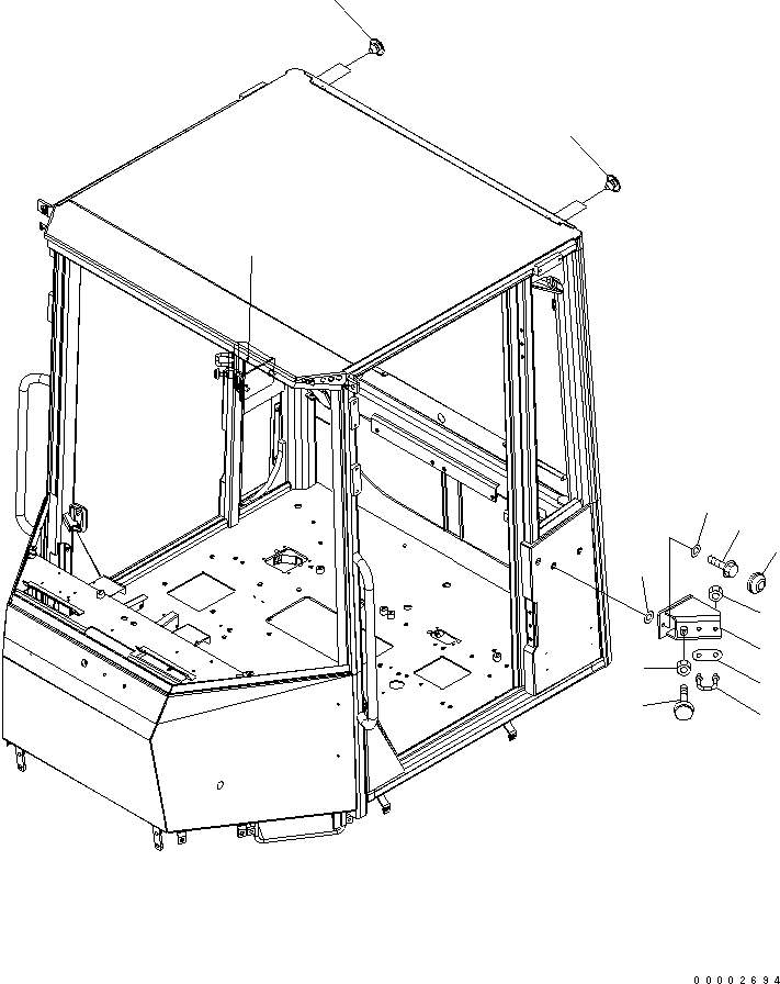 Wheel Loaders Komatsu / WA150-5-TK S/N 65001-UP(wa150-8r) / ROPS CAB (STOPPER)(240420 : K0210-57A0)