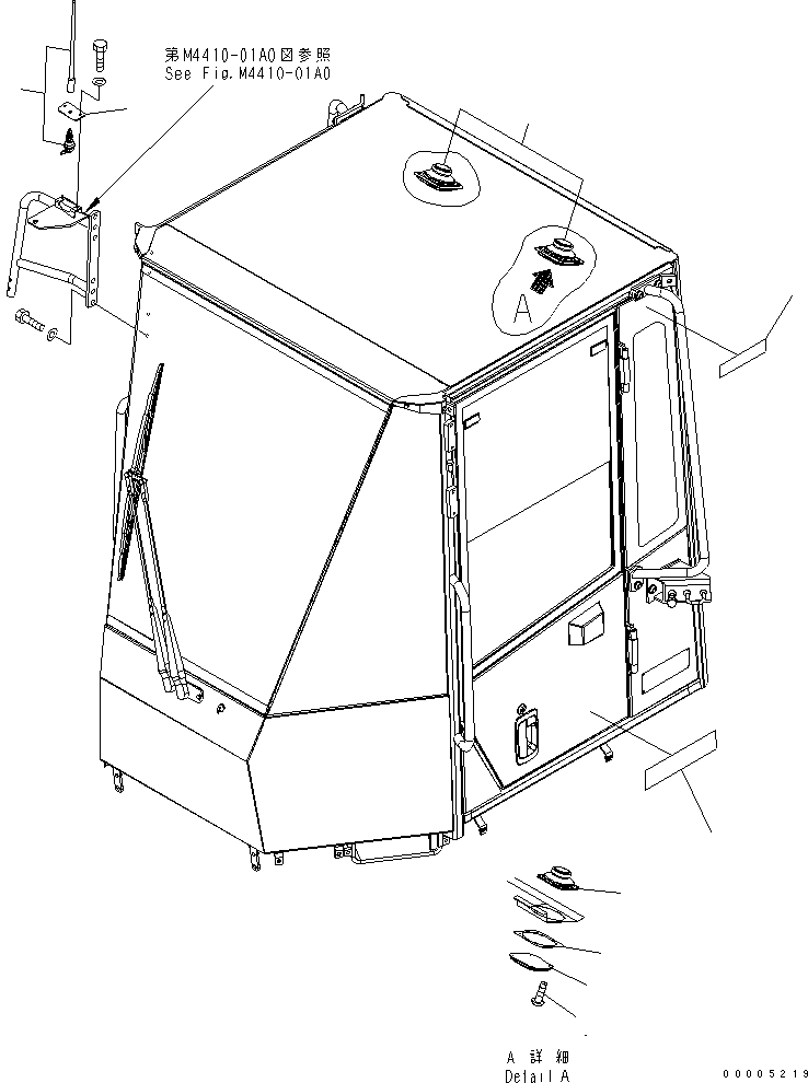 Wheel Loaders Komatsu / WA150-5-TK S/N 65001-UP(wa150-8r) / ROPS CAB (ANTENNA¤ SPEAKER)(240430 : K0210-58A0)