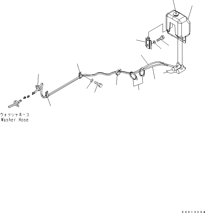 Wheel Loaders Komatsu / WA150-5-TK S/N 65001-UP(wa150-8r) / WINDOW WASHER(240460 : K0350-01A0)