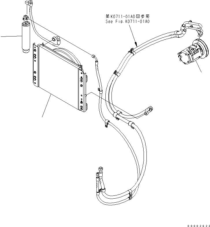 Wheel Loaders Komatsu / WA150-5-TK S/N 65001-UP(wa150-8r) / AIR CONDITIONER(240470 : K0710-01A0)