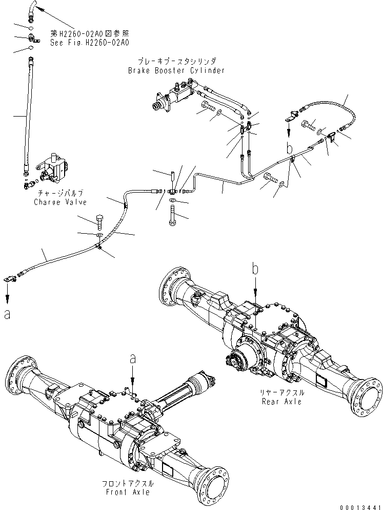 Wheel Loaders Komatsu / WA150-5-TK S/N 65001-UP(wa150-8r) / BRAKE CONTROL (BRAKE PIPING¤ FAN MOTOR LINE)(240600 : K4460-03A0)