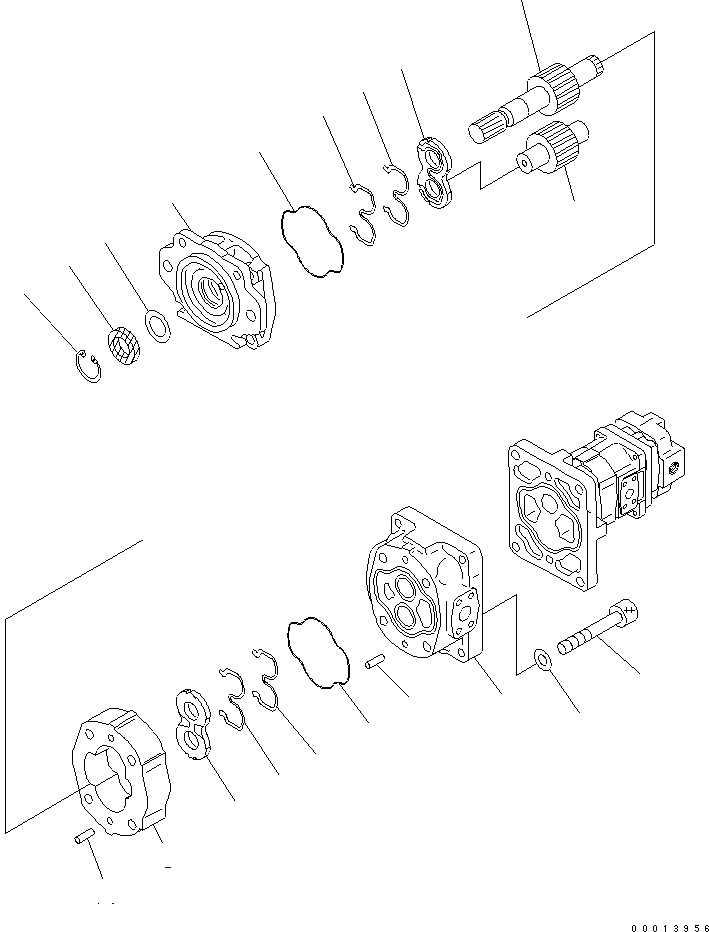 Wheel Loaders Komatsu / WA150-5-TK S/N 65001-UP(wa150-8r) / HYDRAULIC PUMP (1/3)(420010 : Y1610-01A0)