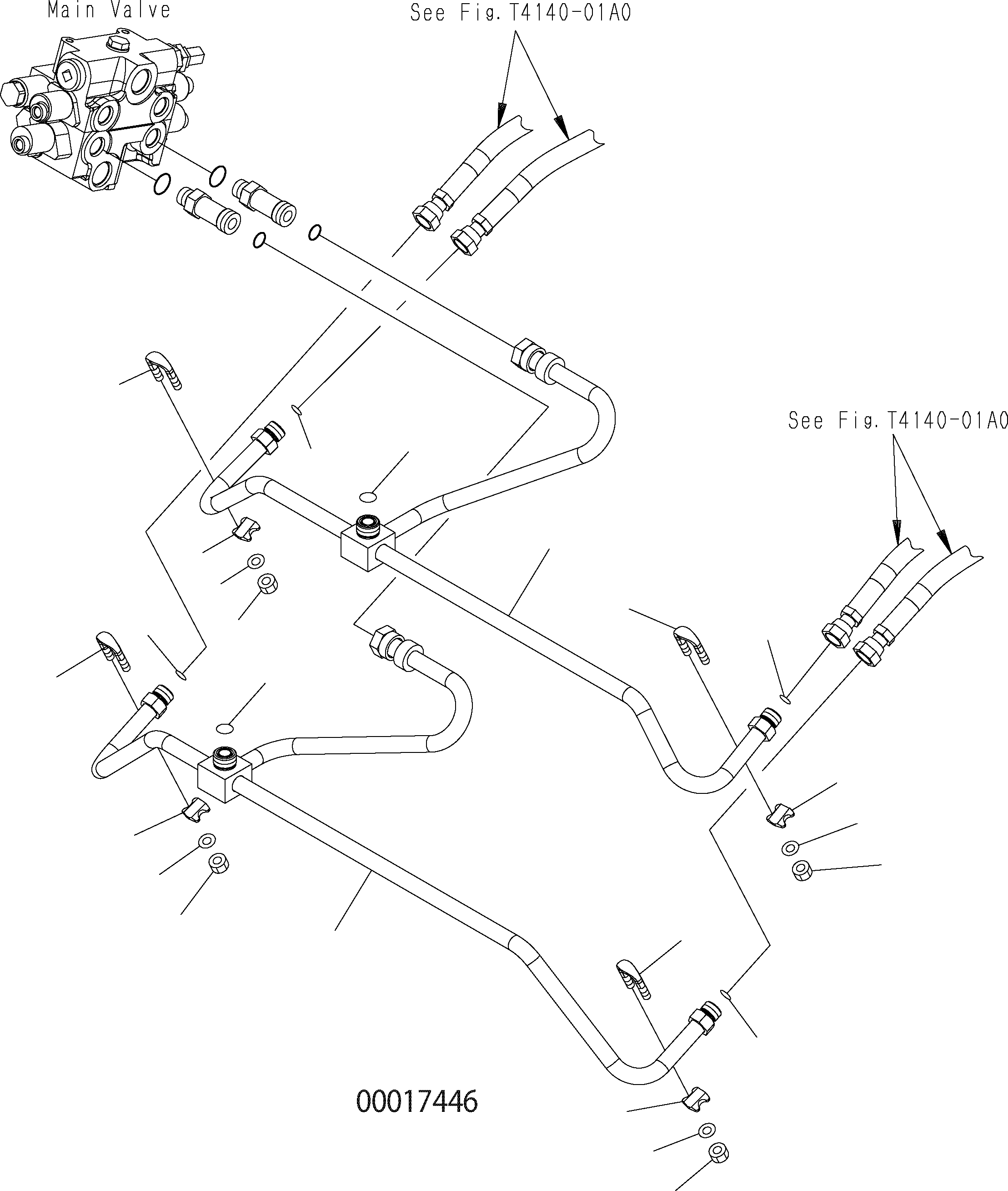 Wheel Loaders Komatsu / WA150PZ-5 S/N H50001 - Up(wa150pz) / HYDRAULIC PIPING (LIFT CYLINDER LINE WITH E.C.S.S.)(H0-19 : H4200-04A1)