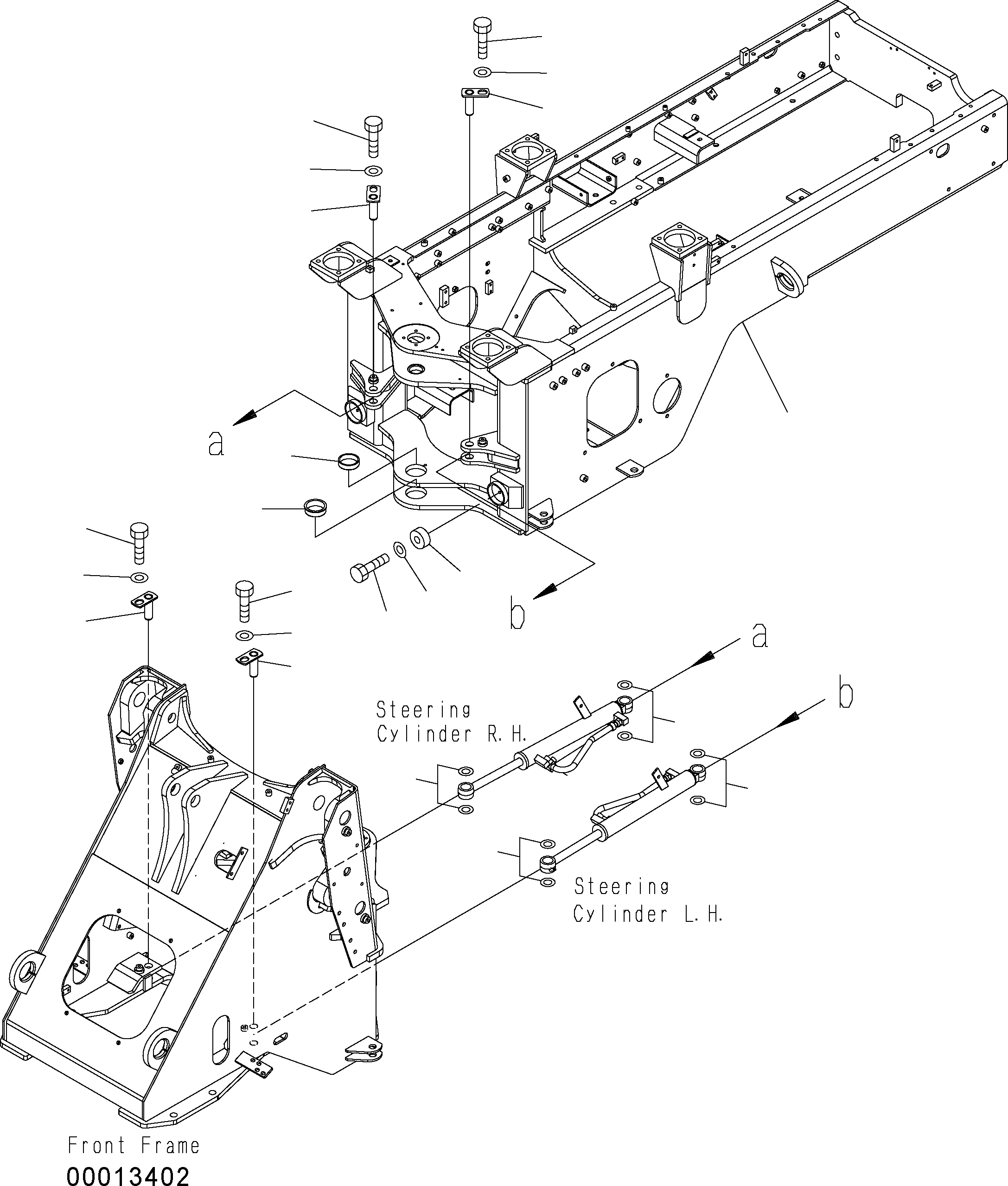 Wheel Loaders Komatsu / WA150PZ-5 S/N H50001 - Up(wa150pz) / REAR FRAME(J0-4 : J4120-01A0)