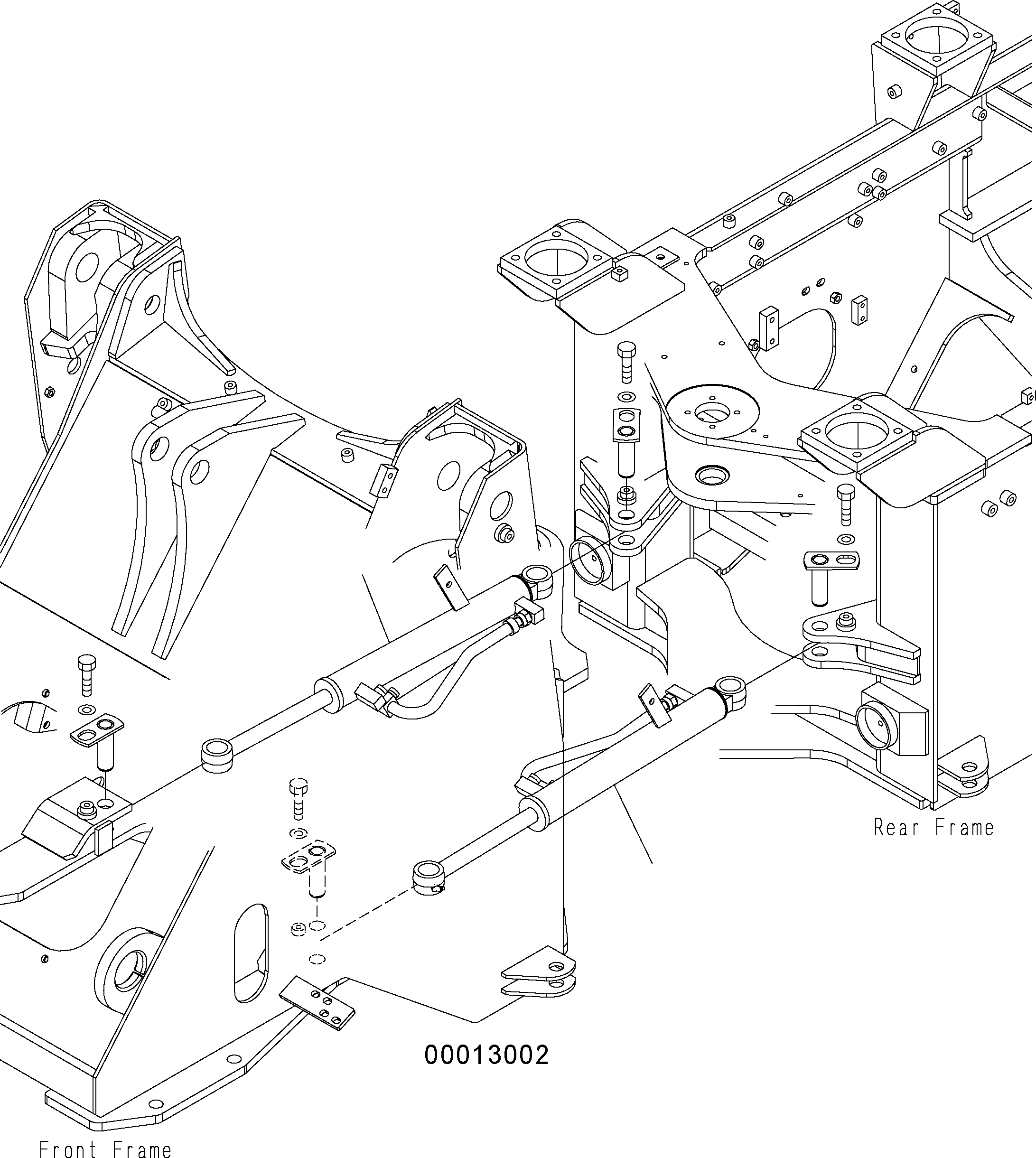 Wheel Loaders Komatsu / WA150PZ-5 S/N H50001 - Up(wa150pz) / STEERING CYLINDER(J0-6 : J4140-01A0)