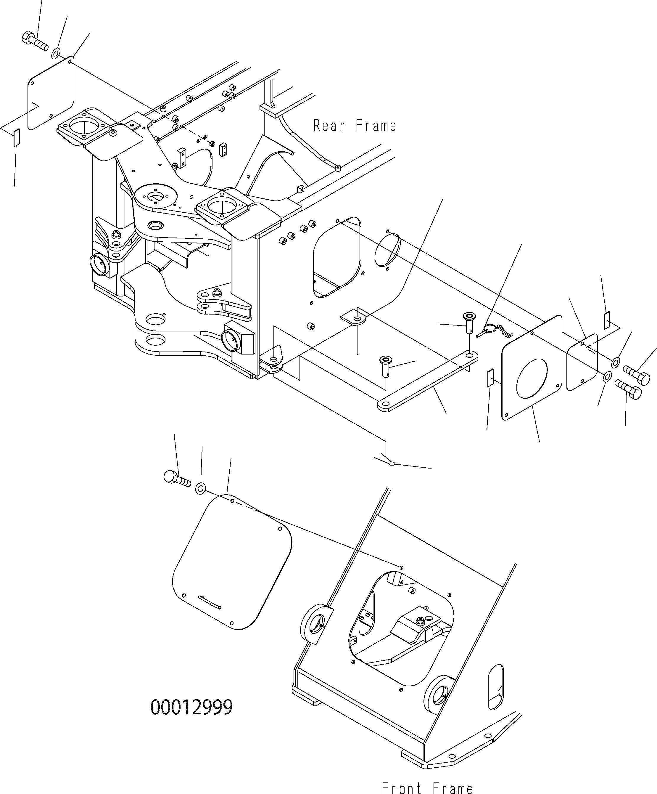 Wheel Loaders Komatsu / WA150PZ-5 S/N H50001 - Up(wa150pz) / BAR LOCK AND COVER(J0-7 : J4190-01A0)