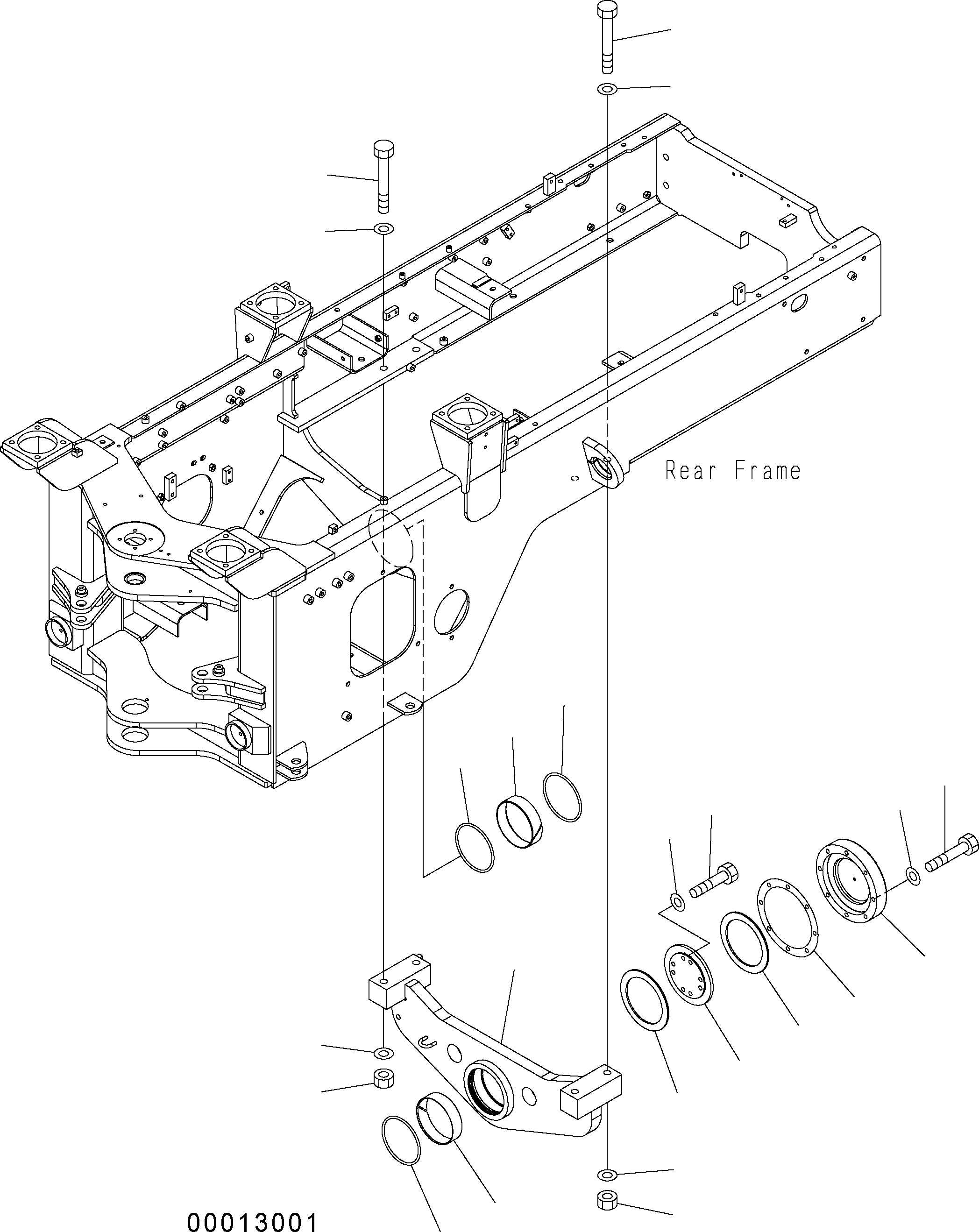 Wheel Loaders Komatsu / WA150PZ-5 S/N H50001 - Up(wa150pz) / REAR AXLE SUPPORT(J0-9 : J4210-01A0)