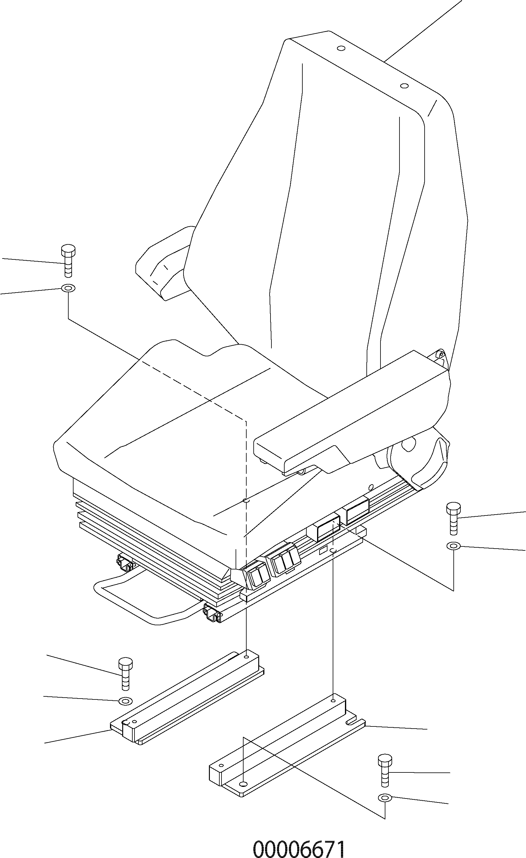 Wheel Loaders Komatsu / WA150PZ-5 S/N H50001 - Up(wa150pz) / OPERATORґS SEAT (STANDARD)(K0-2 : K0110-01H0)