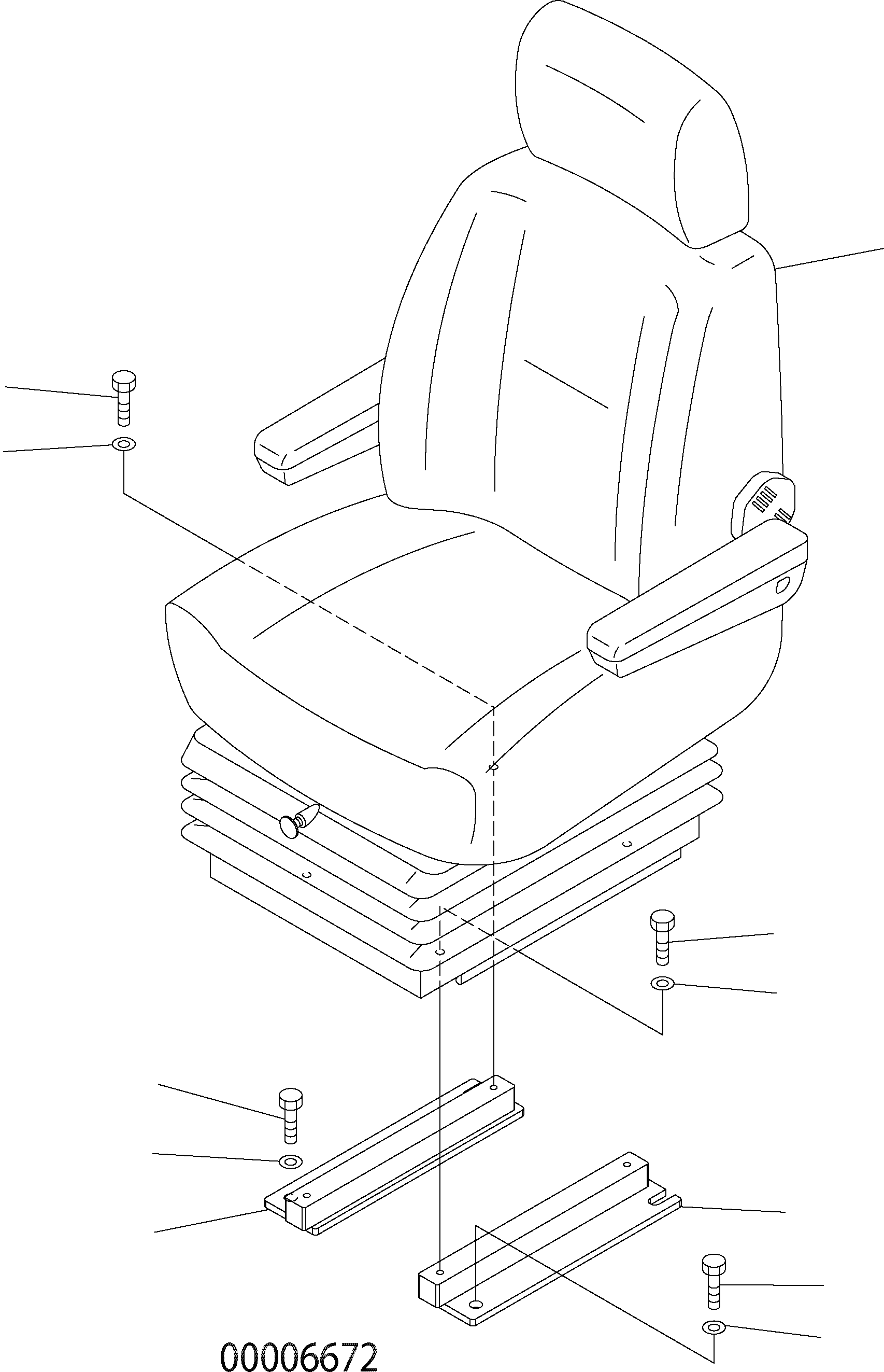 Wheel Loaders Komatsu / WA150PZ-5 S/N H50001 - Up(wa150pz) / OPERATORґS SEAT (AIR SUSPENSION)(K0-4 : K0110-01H2)
