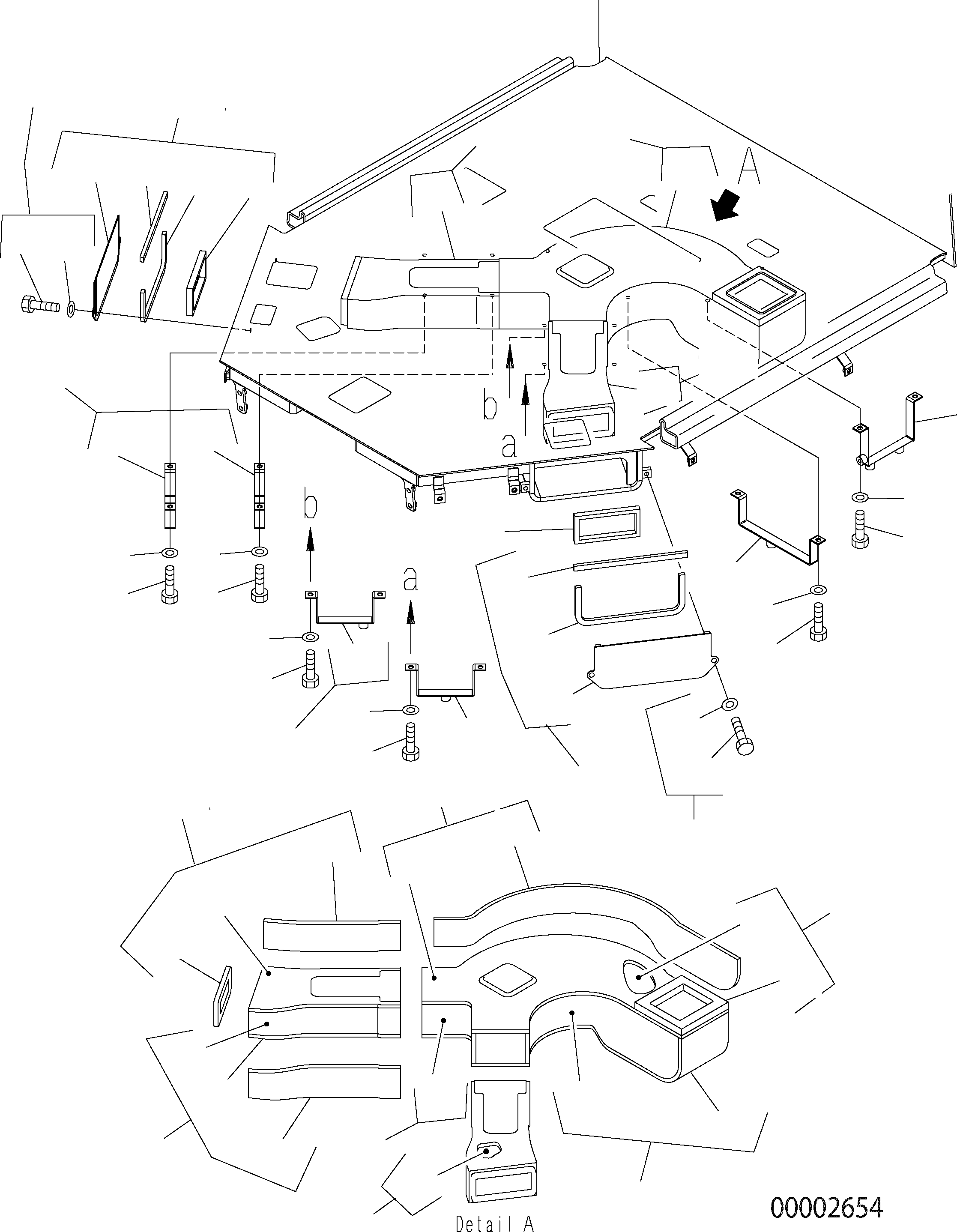 Wheel Loaders Komatsu / WA150PZ-5 S/N H50001 - Up(wa150pz) / AIR CONDITIONER DUCT (FLOOR DUCT)(K0-11 : K0210-02A1)