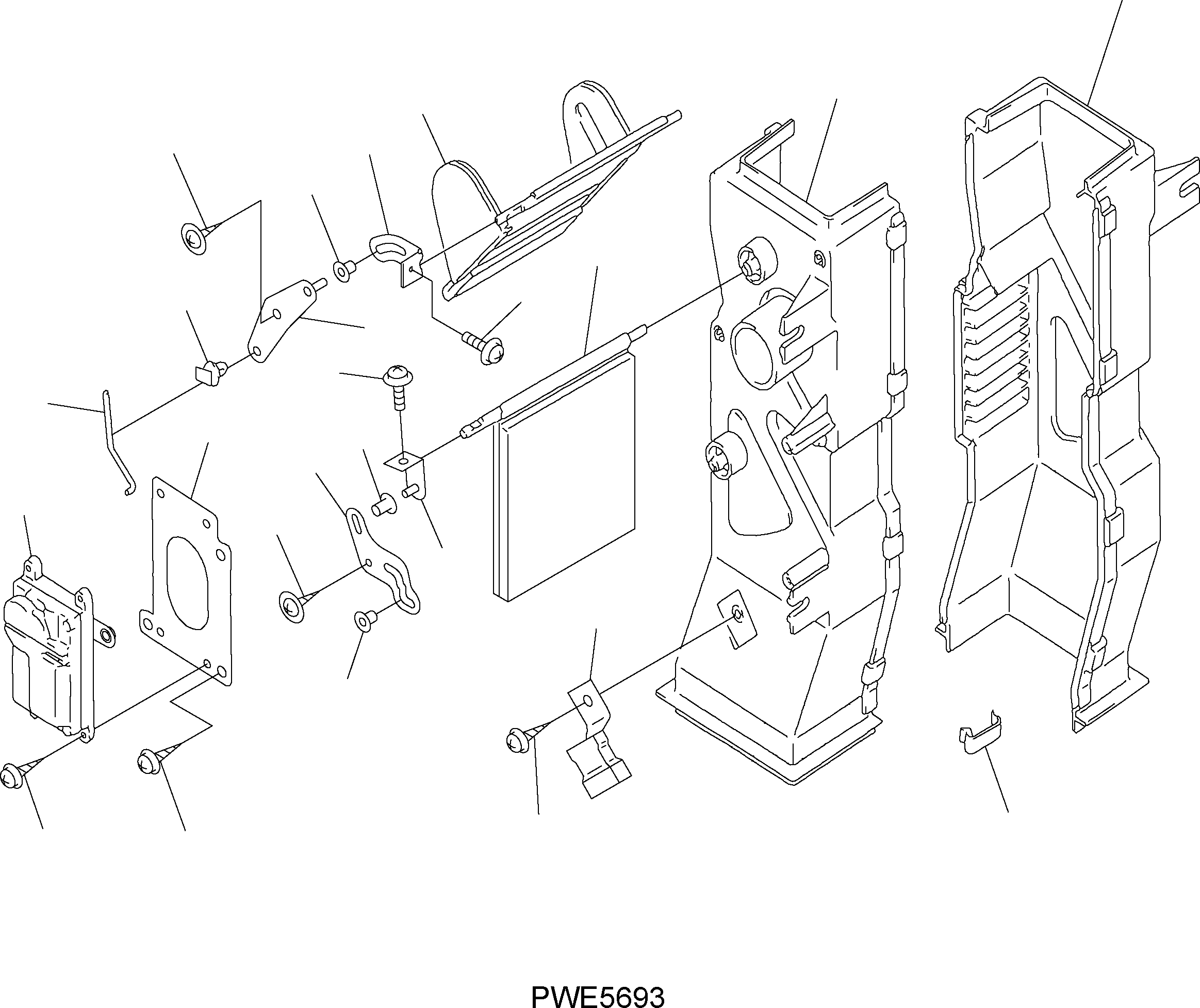 Wheel Loaders Komatsu / WA150PZ-5 S/N H50001 - Up(wa150pz) / AIR CONDITIONER UNIT (AIR DUCT INNER PATRS)(K0-11A : K0210-02A6)