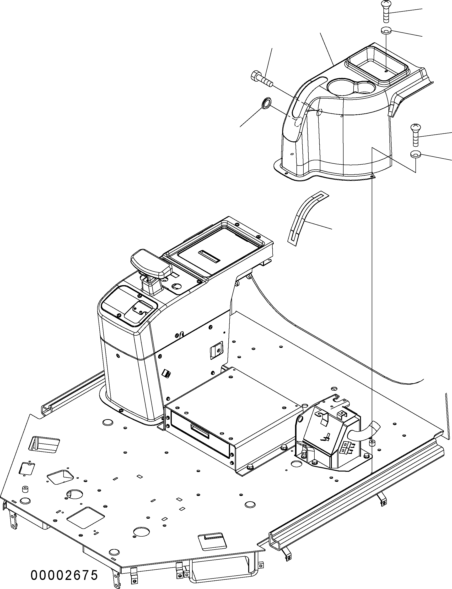 Wheel Loaders Komatsu / WA150PZ-5 S/N H50001 - Up(wa150pz) / FLOOR (CONSOLE COVER LHS)(K0-13 : K0210-04A0)