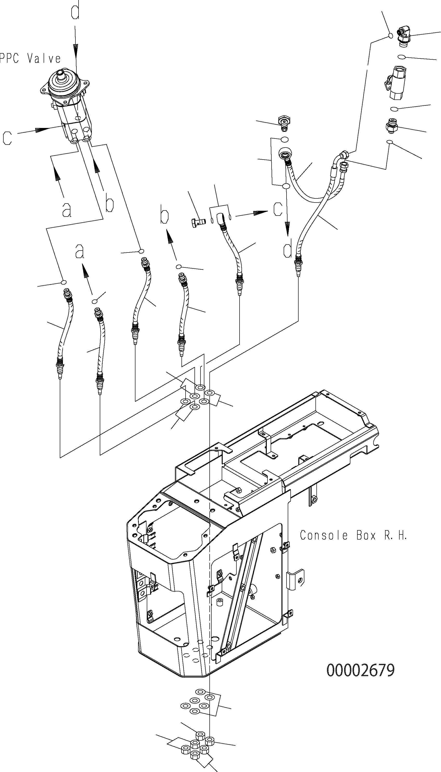 Wheel Loaders Komatsu / WA150PZ-5 S/N H50001 - Up(wa150pz) / FLOOR (LOADER CONTROL HOSES MFL 2-SPOOL WITH / WITHOUT E.C.S.S.)(K0-34 : K0210-11A0)