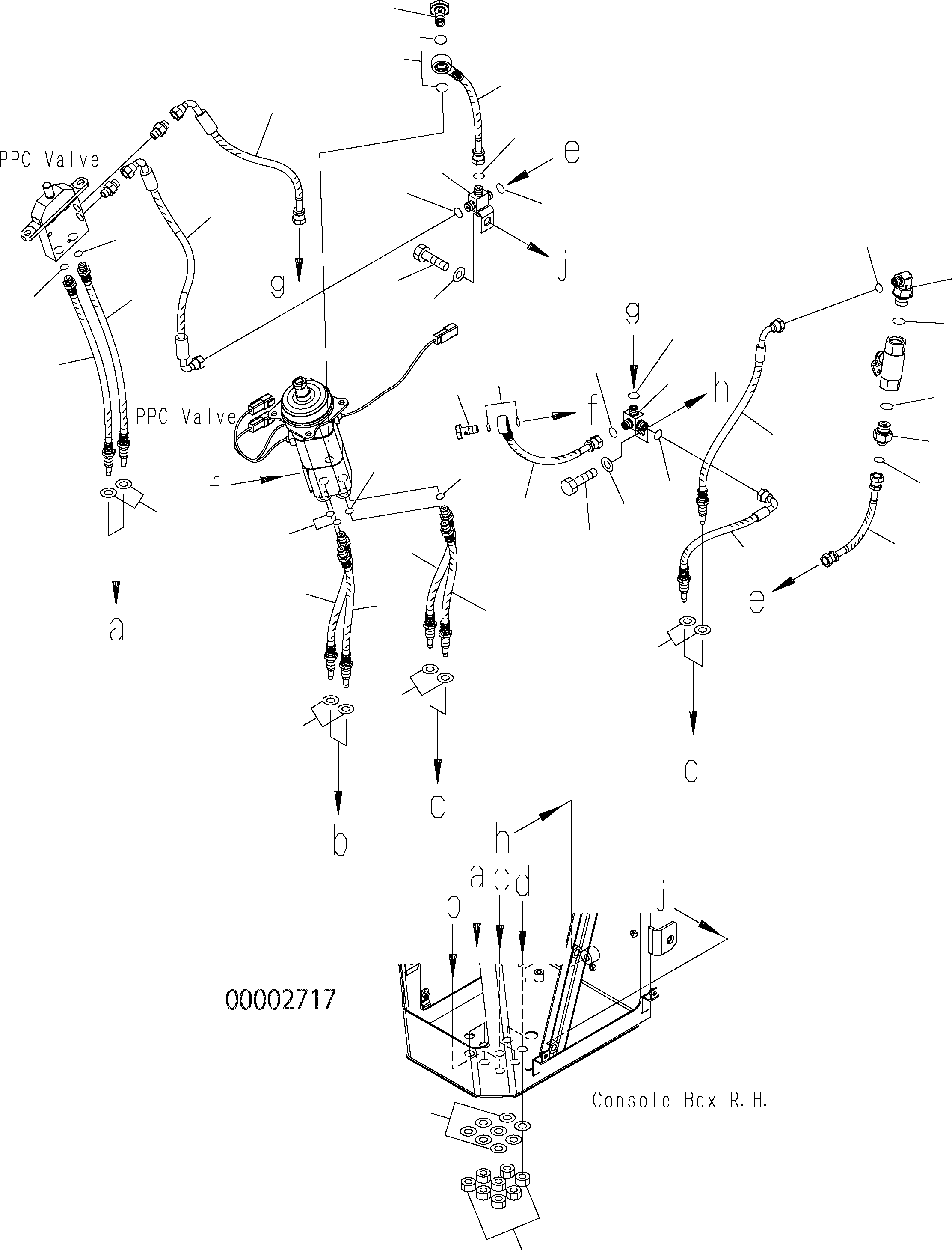 Wheel Loaders Komatsu / WA150PZ-5 S/N H50001 - Up(wa150pz) / FLOOR (LOADER CONTROL HOSES MFL 3-SPOOL WITH / WITHOUT E.C.S.S.)(K0-36 : K0210-11A2)