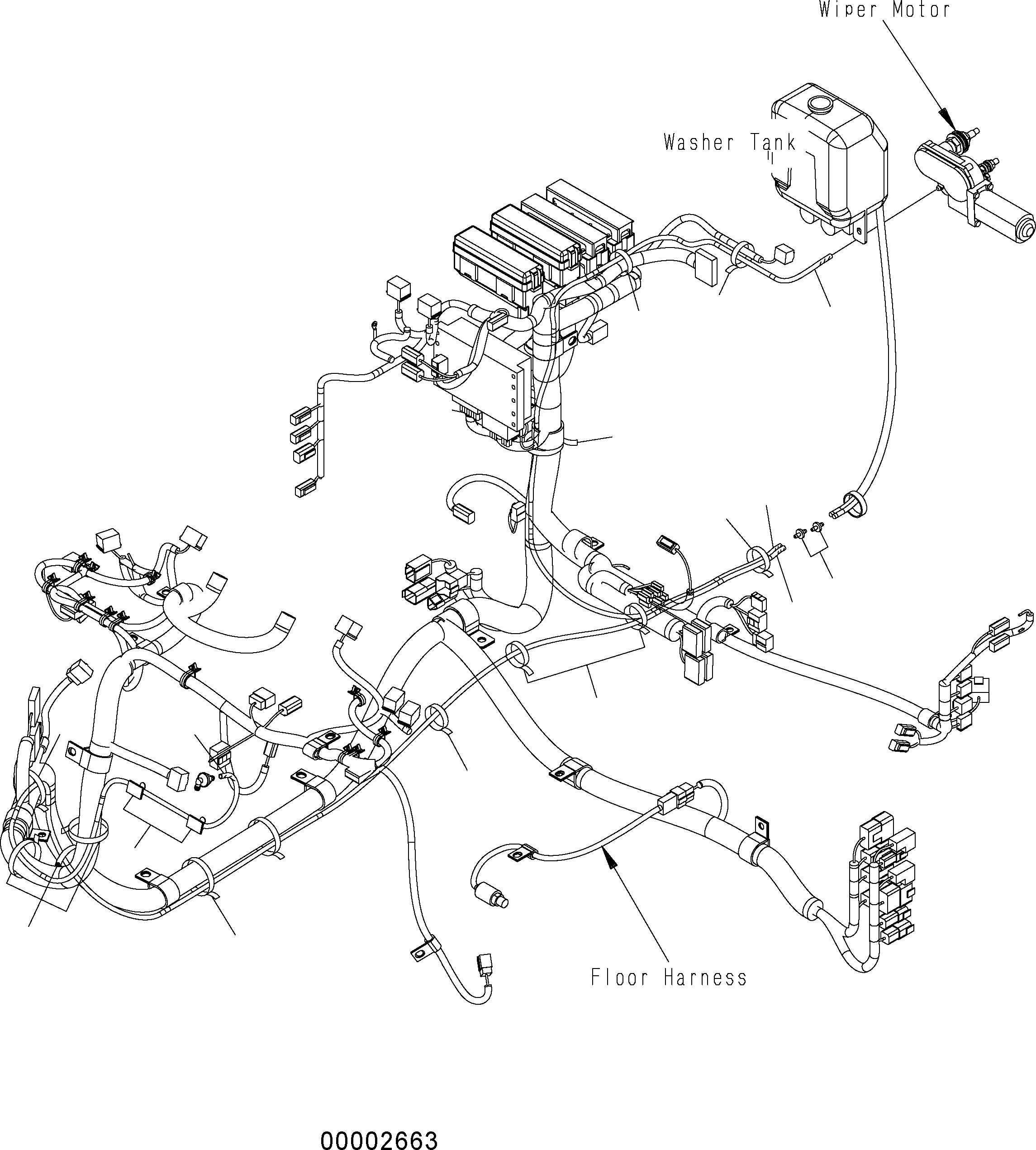 Wheel Loaders Komatsu / WA150PZ-5 S/N H50001 - Up(wa150pz) / FLOOR (WASHER HOSE)(K0-46 : K0210-19A0)