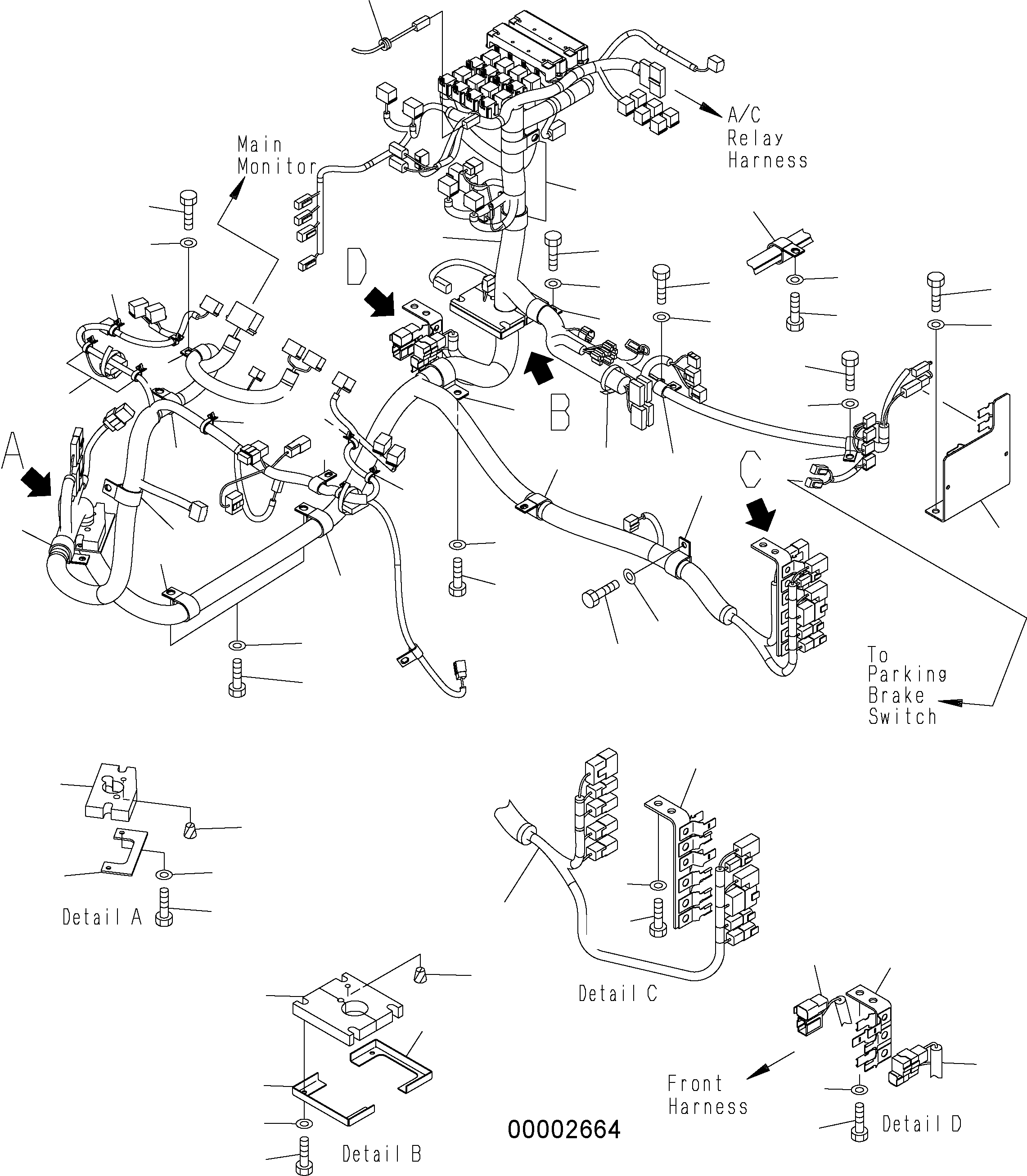 Wheel Loaders Komatsu / WA150PZ-5 S/N H50001 - Up(wa150pz) / FLOOR (HARNESS)(K0-47 : K0210-20A2)