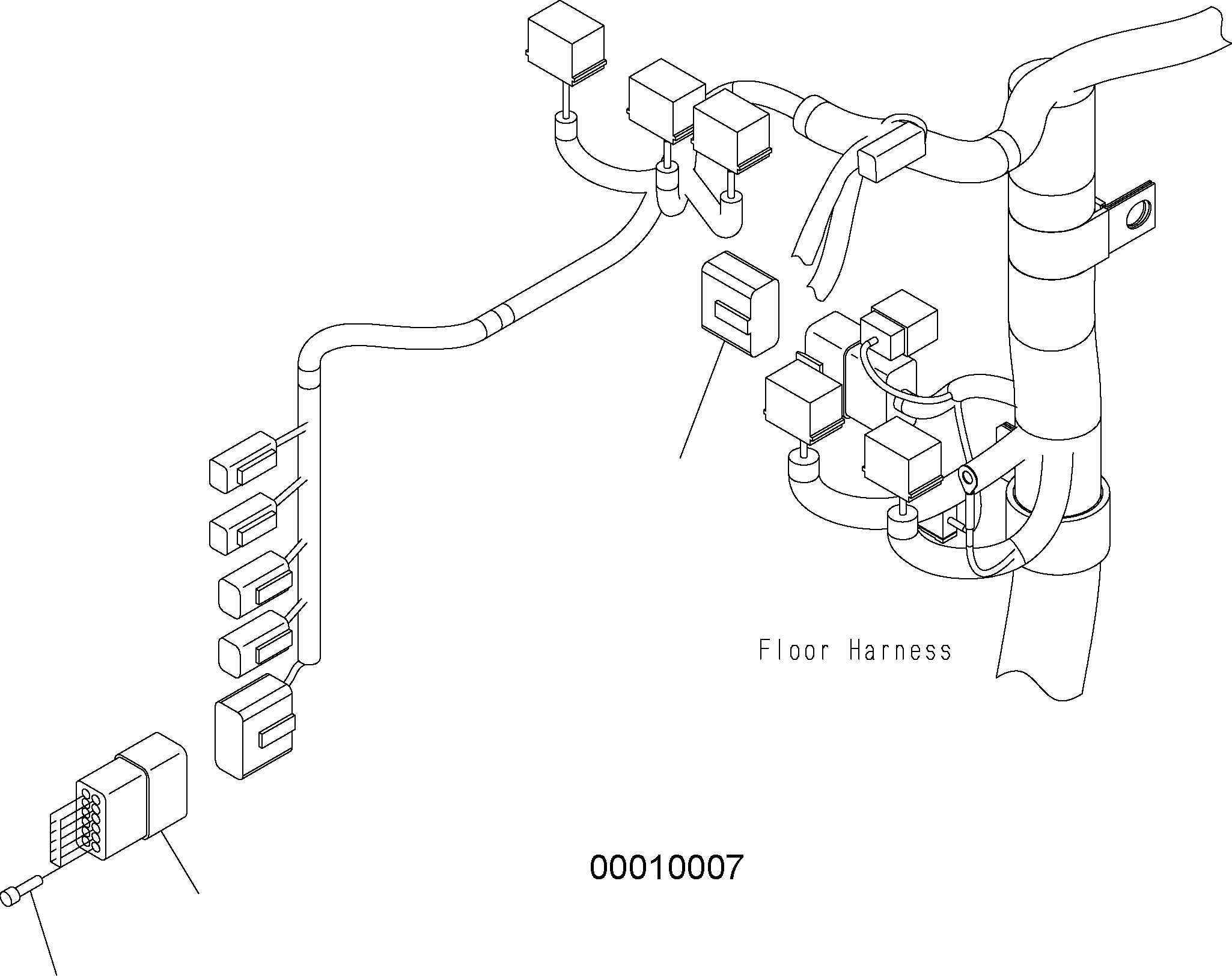 Wheel Loaders Komatsu / WA150PZ-5 S/N H50001 - Up(wa150pz) / FLOOR (WIRING HARNESS - PLUG)(K0-56 : K0210-25A2)