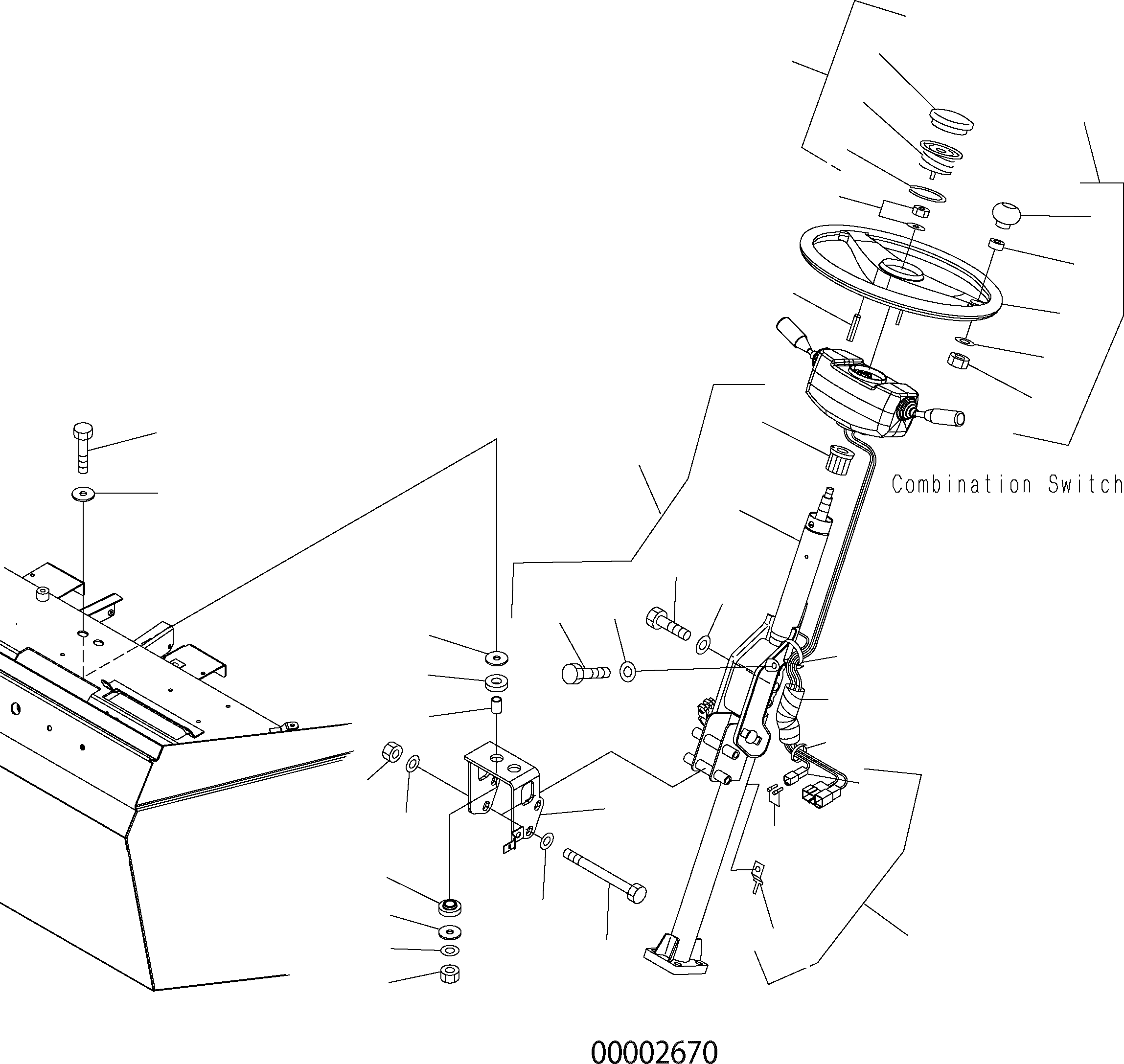 Wheel Loaders Komatsu / WA150PZ-5 S/N H50001 - Up(wa150pz) / STEERING WHEEL (COLUMN AND ORBITROL)(K0-61 : K0210-30A0)