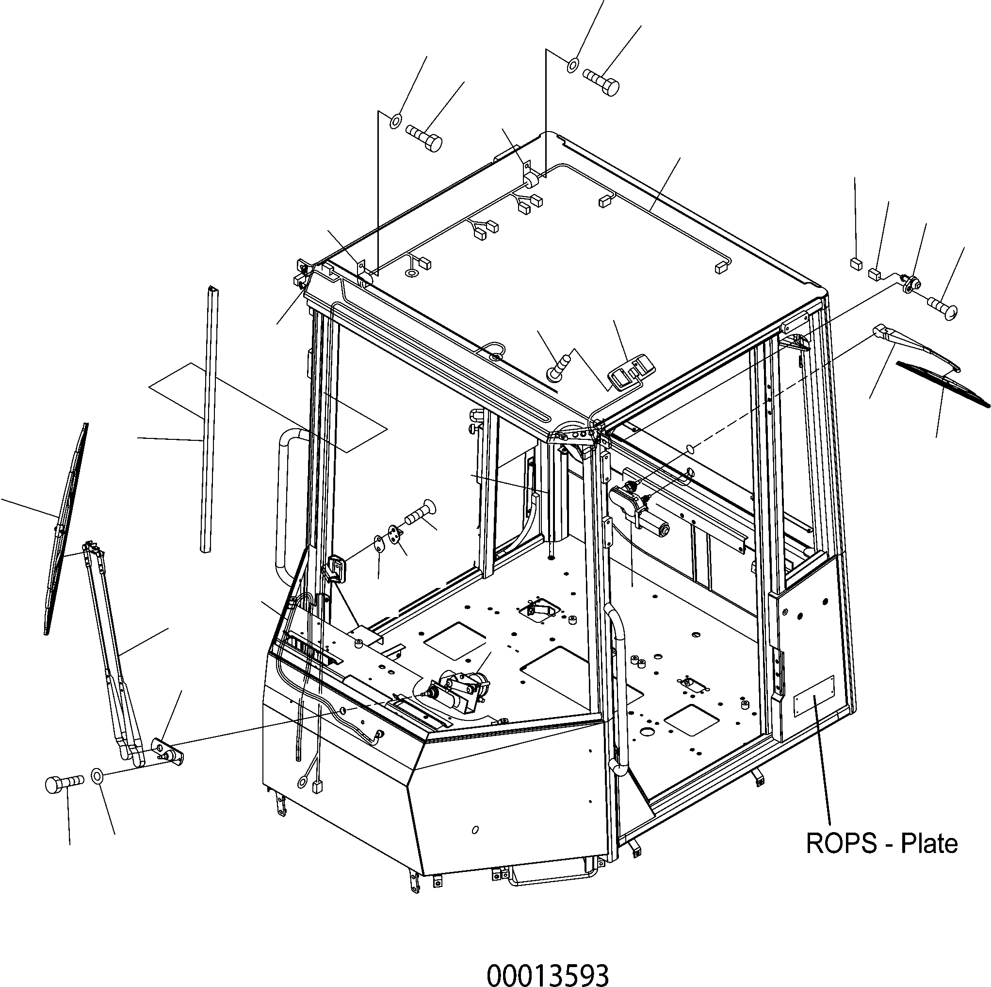 Wheel Loaders Komatsu / WA150PZ-5 S/N H50001 - Up(wa150pz) / ROPS CAB (WIPER) (ROPS MODEL NO: 6VB4IA-R)(K0-78 : K0210-53A2)