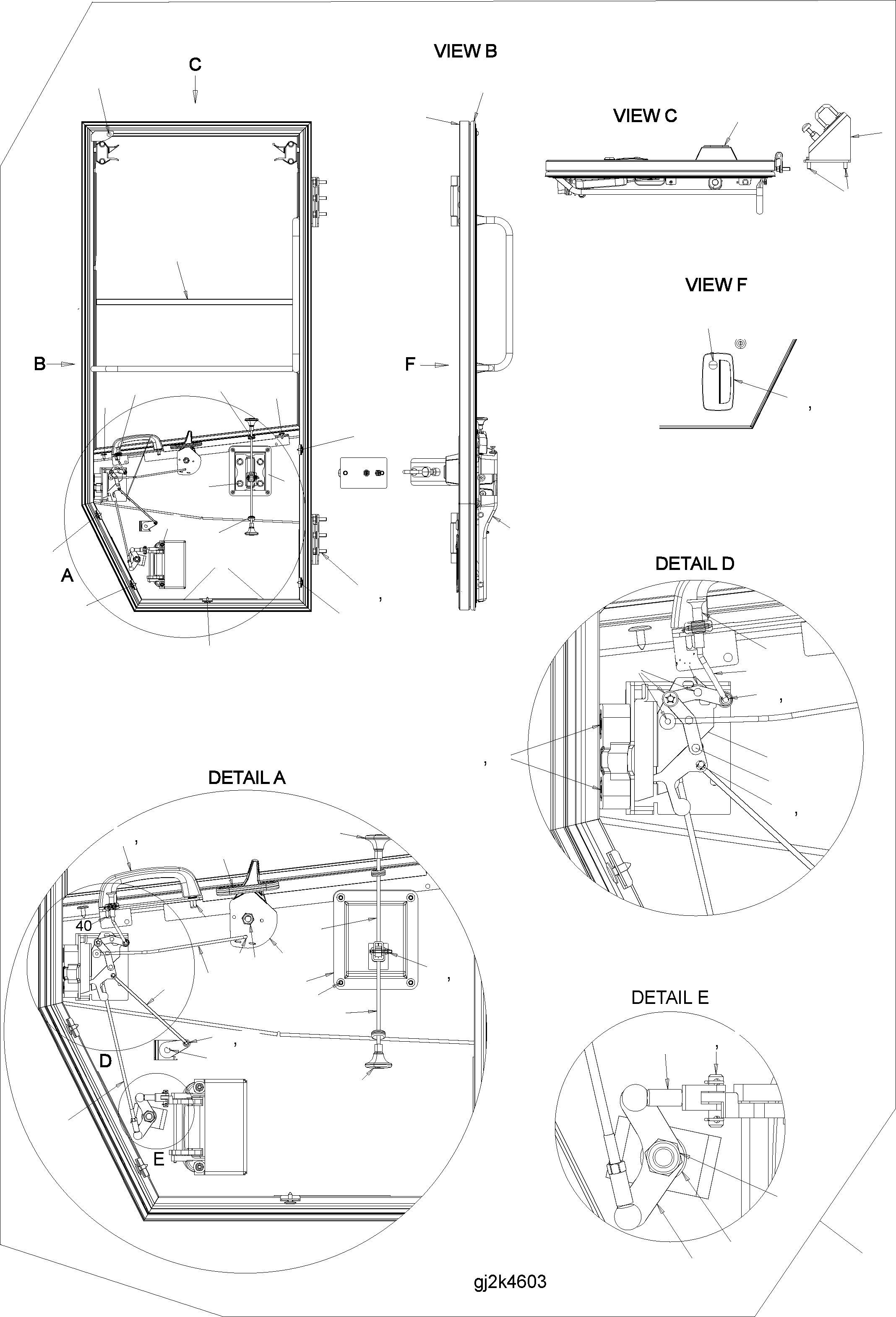 Wheel Loaders Komatsu / WA150PZ-5 S/N H50001 - Up(wa150pz) / ROPS CAB (DOOR RHS) (ROPS MODEL NO: 11202760-P01)(K0-90 : K0210-56A3)