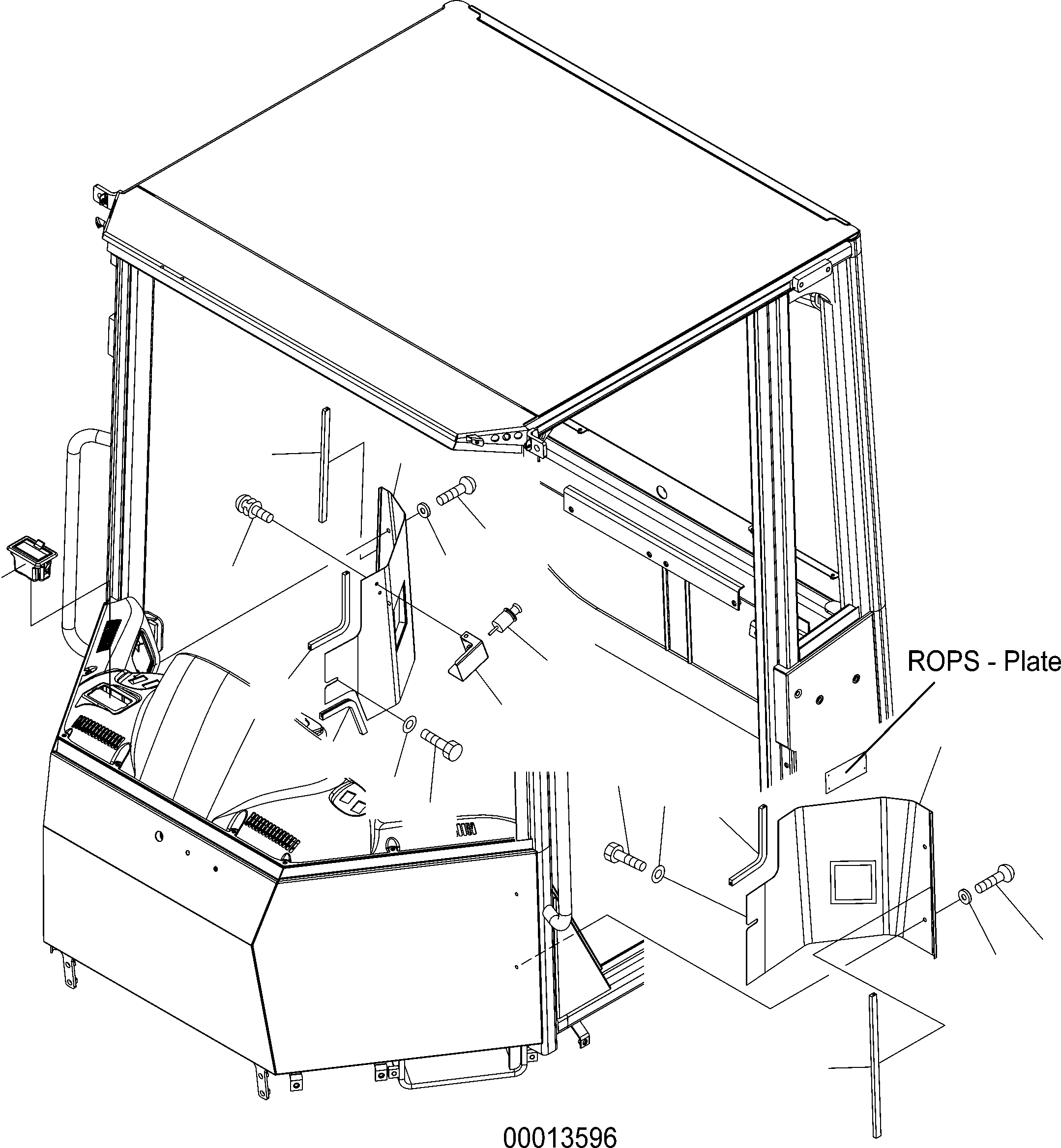 Wheel Loaders Komatsu / WA150PZ-5 S/N H50001 - Up(wa150pz) / ROPS CAB (COVER) (ROPS MODEL NO: 6VB4IA-R)(K0-99 : K0210-59A2)