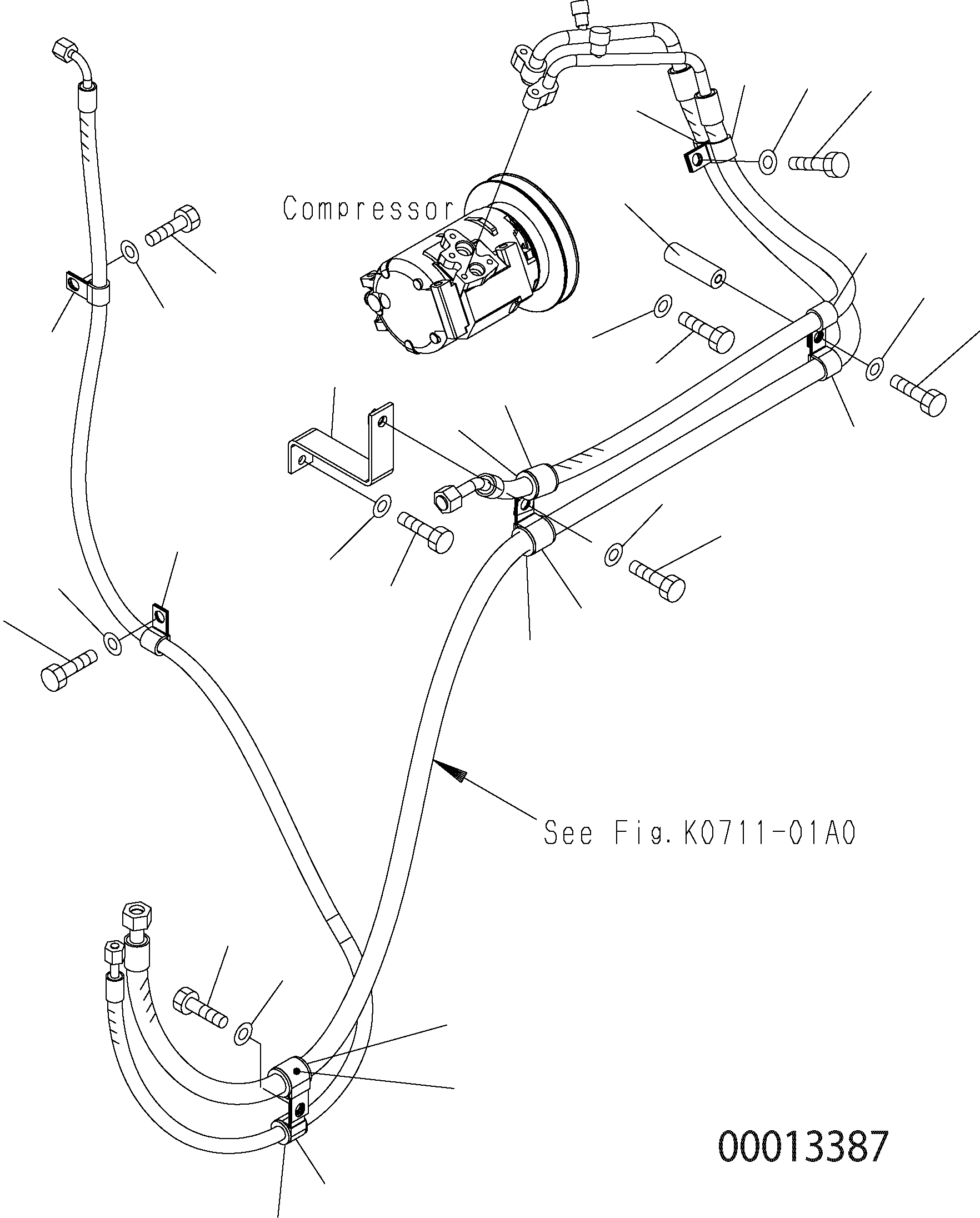 Wheel Loaders Komatsu / WA150PZ-5 S/N H50001 - Up(wa150pz) / AIR CONDITIONER (PIPING)(K0-108 : K0711-02A0)