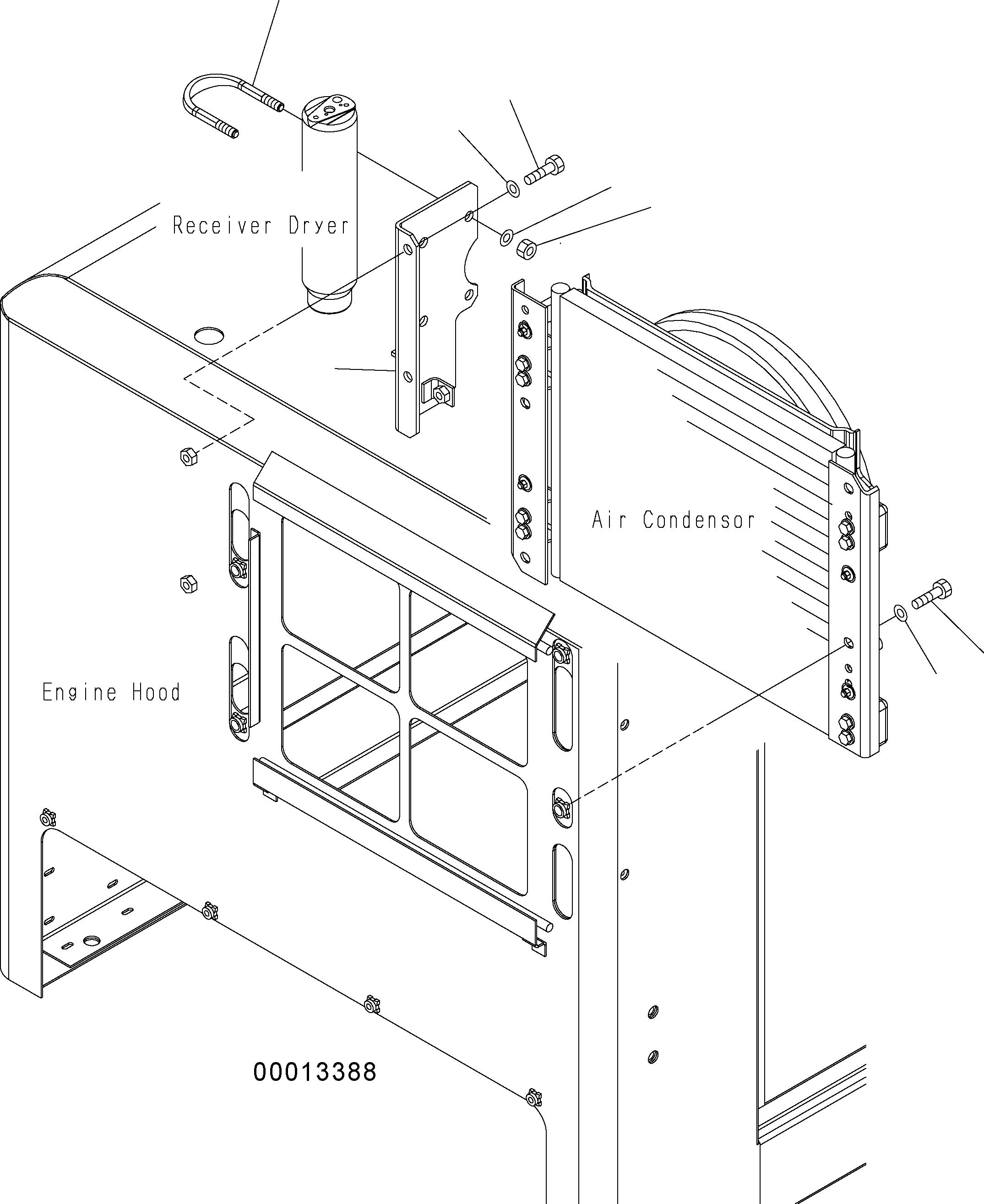 Wheel Loaders Komatsu / WA150PZ-5 S/N H50001 - Up(wa150pz) / AIR CONDITIONER (CONDENSER MOUNTING)(K0-110 : K0711-03A0)