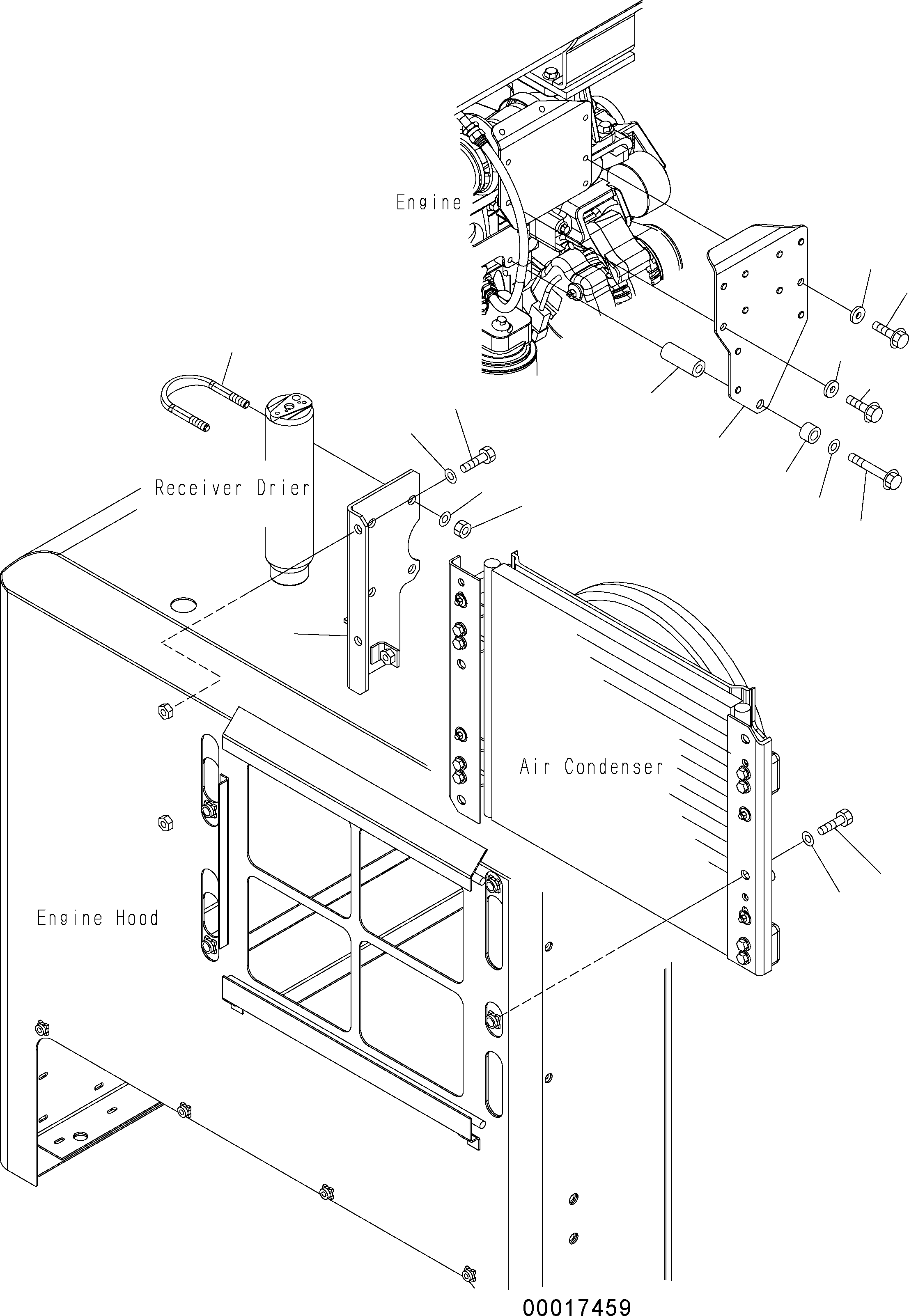 Wheel Loaders Komatsu / WA150PZ-5 S/N H50001 - Up(wa150pz) / AIR CONDITIONER (CONDENSER MOUNTING)(K0-111 : K0711-03A1)