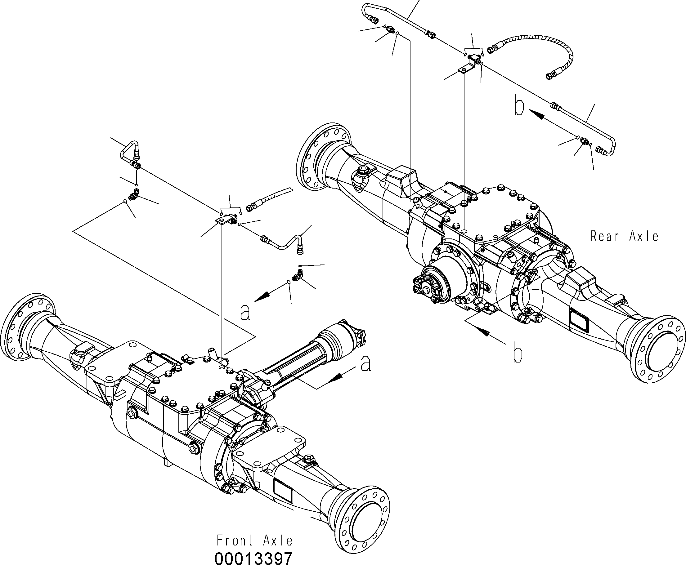 Wheel Loaders Komatsu / WA150PZ-5 S/N H50001 - Up(wa150pz) / BRAKE PIPING(K0-123 : K4470-01A0)