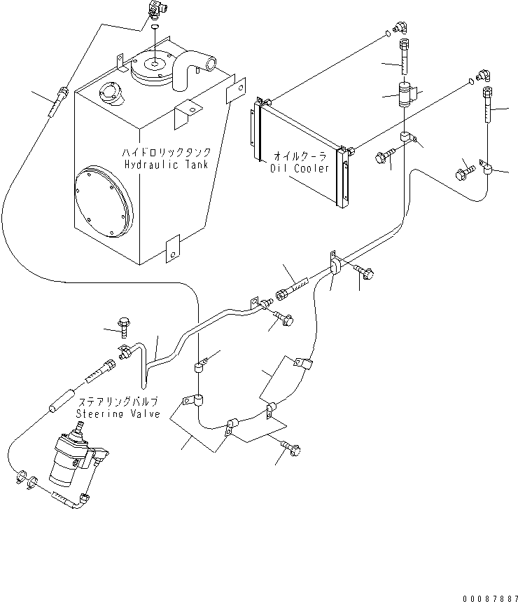 Wheel Loaders Komatsu / WA180-3 S/N 53001-UP (m/c)(wa180-0c) / RADIATOR (COOLING LINE)(#54572-)(060170 : C0110-07A1)