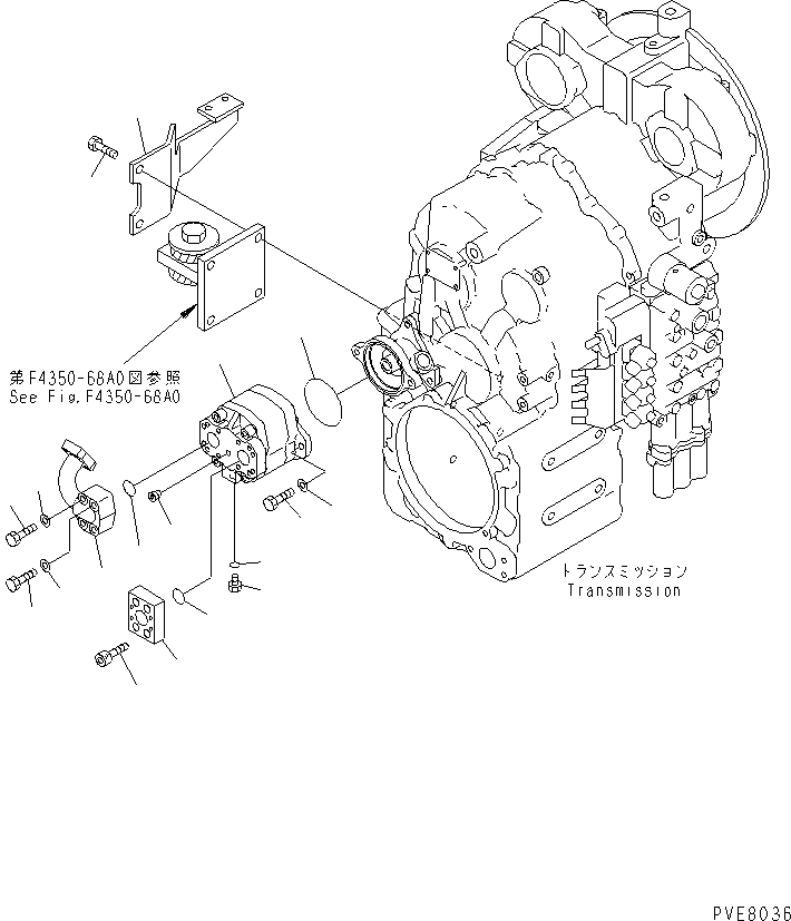 Wheel Loaders Komatsu / WA180-3 S/N 53001-UP (m/c)(wa180-0c) / TRANSMISSION (EMERGENCY STEERING PIPING) (WITH EMERGENCY STEERING)(150120 : F4300-06A0)