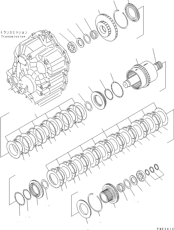 Wheel Loaders Komatsu / WA180-3 S/N 53001-UP (m/c)(wa180-0c) / TRANSMISSION (FORWARD AND 2ND CLUTCH)(150150 : F4350-53A0)