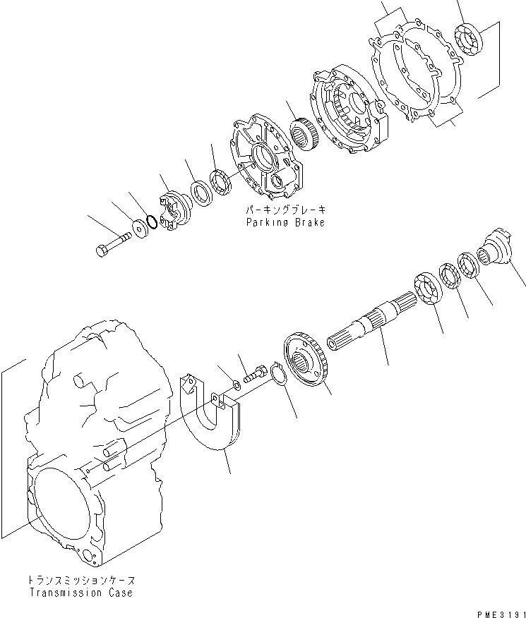 Wheel Loaders Komatsu / WA180-3 S/N 53001-UP (m/c)(wa180-0c) / TRANSMISSION (OUTPUT SHAFT)(150180 : F4350-56A0)