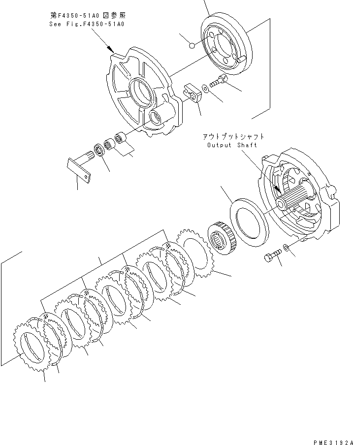 Wheel Loaders Komatsu / WA180-3 S/N 53001-UP (m/c)(wa180-0c) / TRANSMISSION (PARKING BRAKE)(150190 : F4350-57A0)