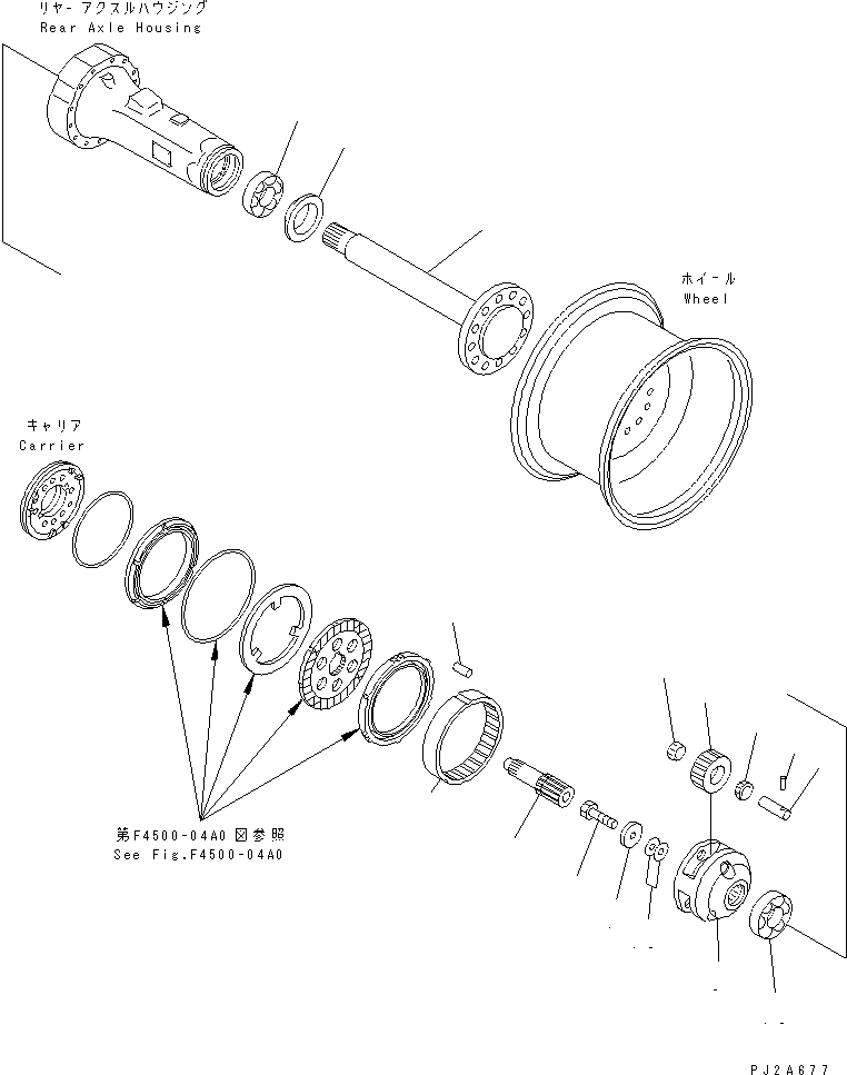 Wheel Loaders Komatsu / WA180-3 S/N 53001-UP (m/c)(wa180-0c) / REAR AXLE (FINAL DRIVE)(150440 : F4500-01A0)