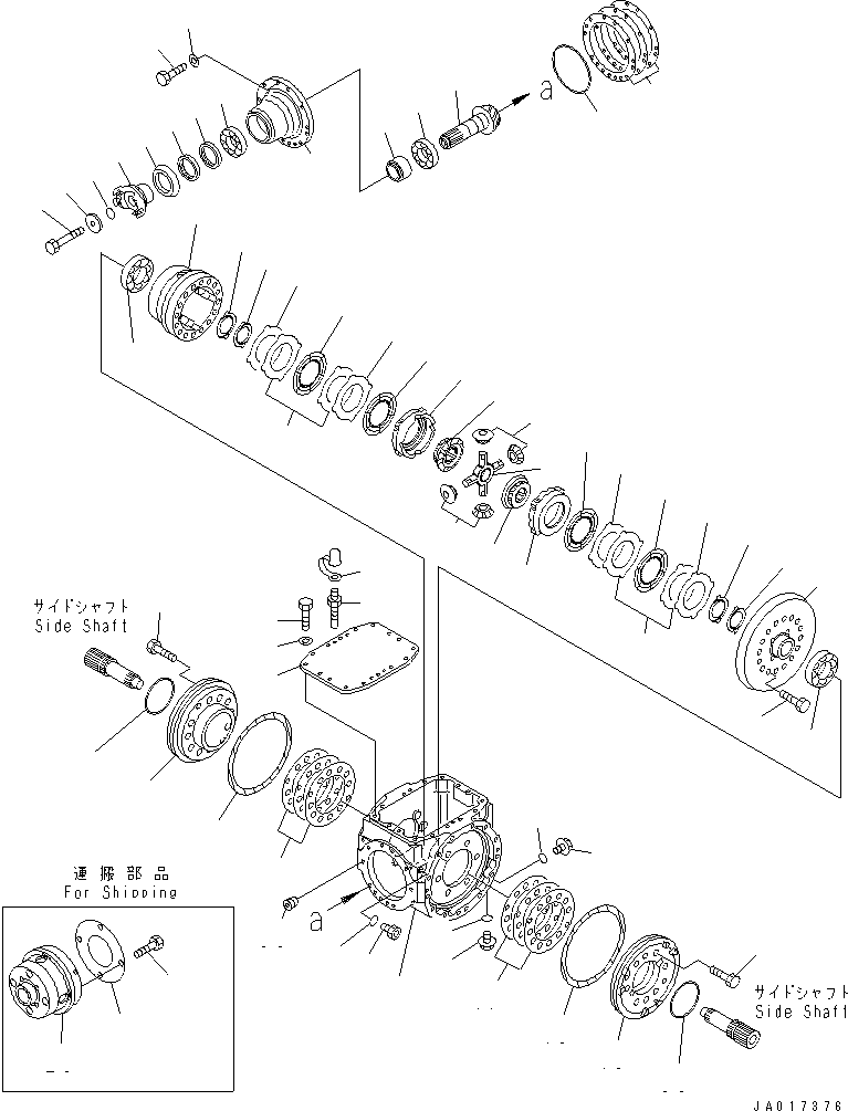Wheel Loaders Komatsu / WA180-3 S/N 53001-UP (m/c)(wa180-0c) / REAR AXLE (DIFFERENTIAL) (LIMITED SLIP DIFF.)(150480 : F4500-03A1)