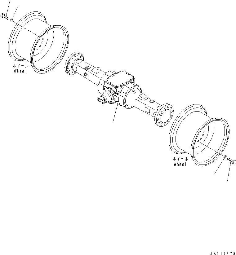 Wheel Loaders Komatsu / WA180-3 S/N 53001-UP (m/c)(wa180-0c) / REAR AXLE AND MOUNTING PARTS(150510 : F4500-51A0)