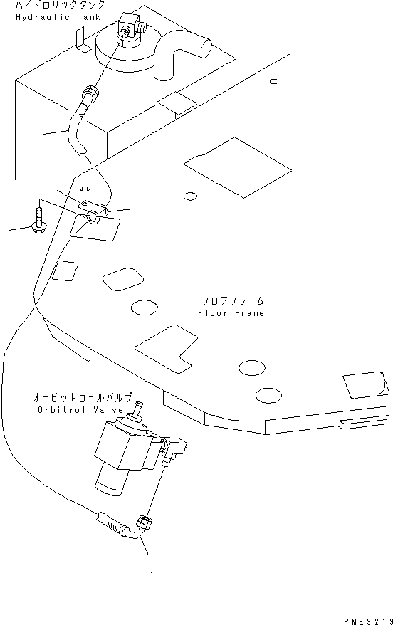 Wheel Loaders Komatsu / WA180-3 S/N 53001-UP (m/c)(wa180-0c) / HYDRAULIC TANK (STEERING VALVE LINE) (WITHOUT EMERGENCY STEERING)(180030 : H0110-02A1)