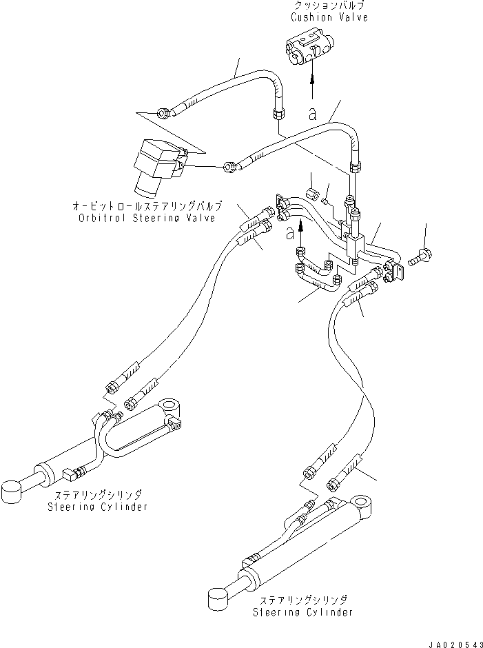 Wheel Loaders Komatsu / WA180-3 S/N 53001-UP (m/c)(wa180-0c) / STEERING LINE (PIPING)(180300 : H4410-01A0)