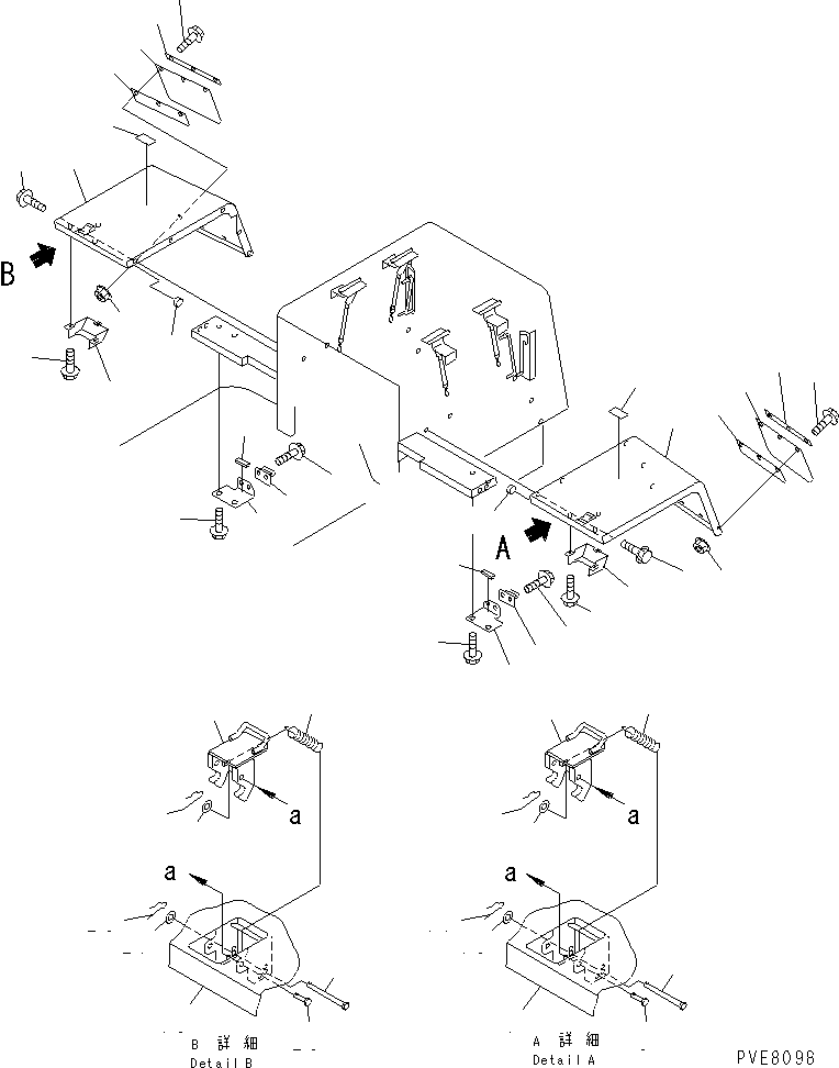 Wheel Loaders Komatsu / WA180-3 S/N 53001-UP (m/c)(wa180-0c) / FULL FENDER (REAR)(270170 : M4220-01A1)